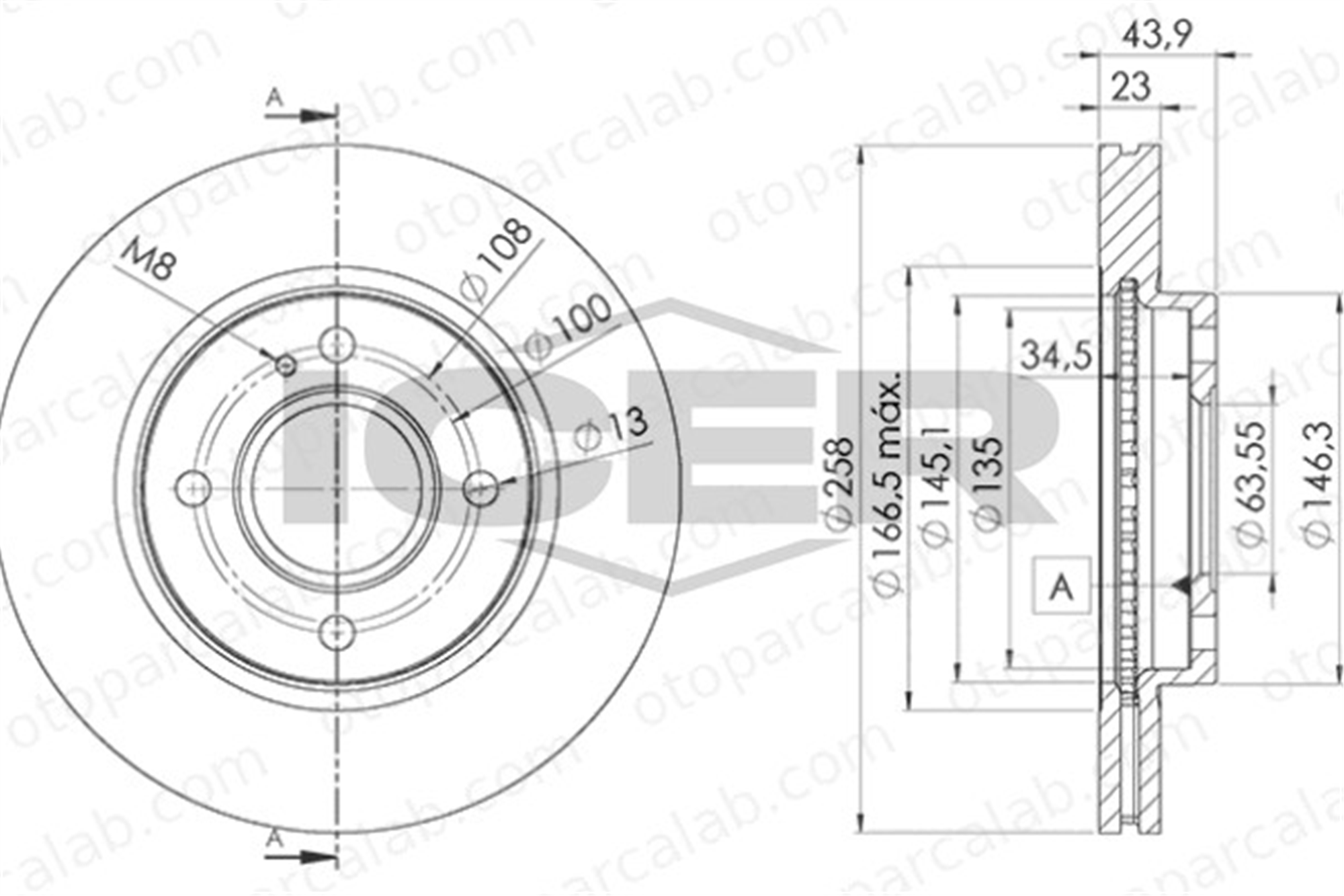 EUROREPAR 1618889880 Fren Disk Ayna Ön Sağ ve Sol FORD FIESTA VI FIESTA VI Van 8V511125AD E4B11125AA