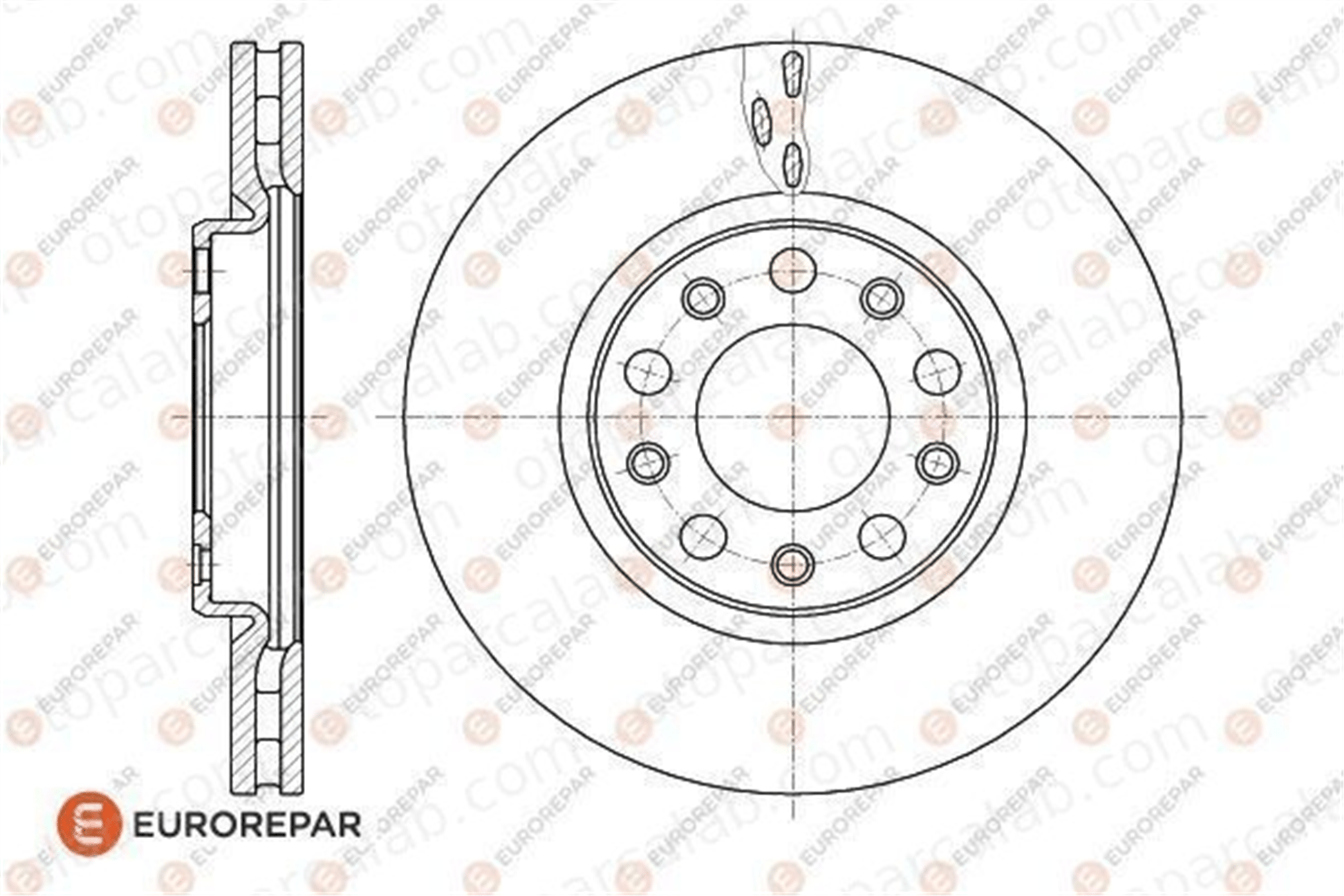 EUROREPAR 1622807380 Fren Disk Ayna Ön Sağ ve Sol FIAT 500X ALFA ROMEO GIULIETTA 1622807380 51806278