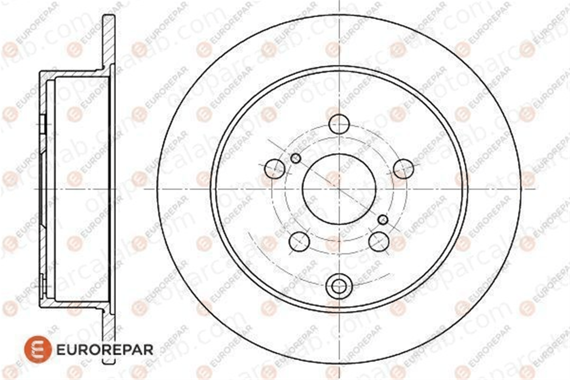 EUROREPAR 1622808980 Fren Disk Ayna Arka Sağ ve Sol TOYOTA CELICA Coupe MATRIX 1622808980 4243120390