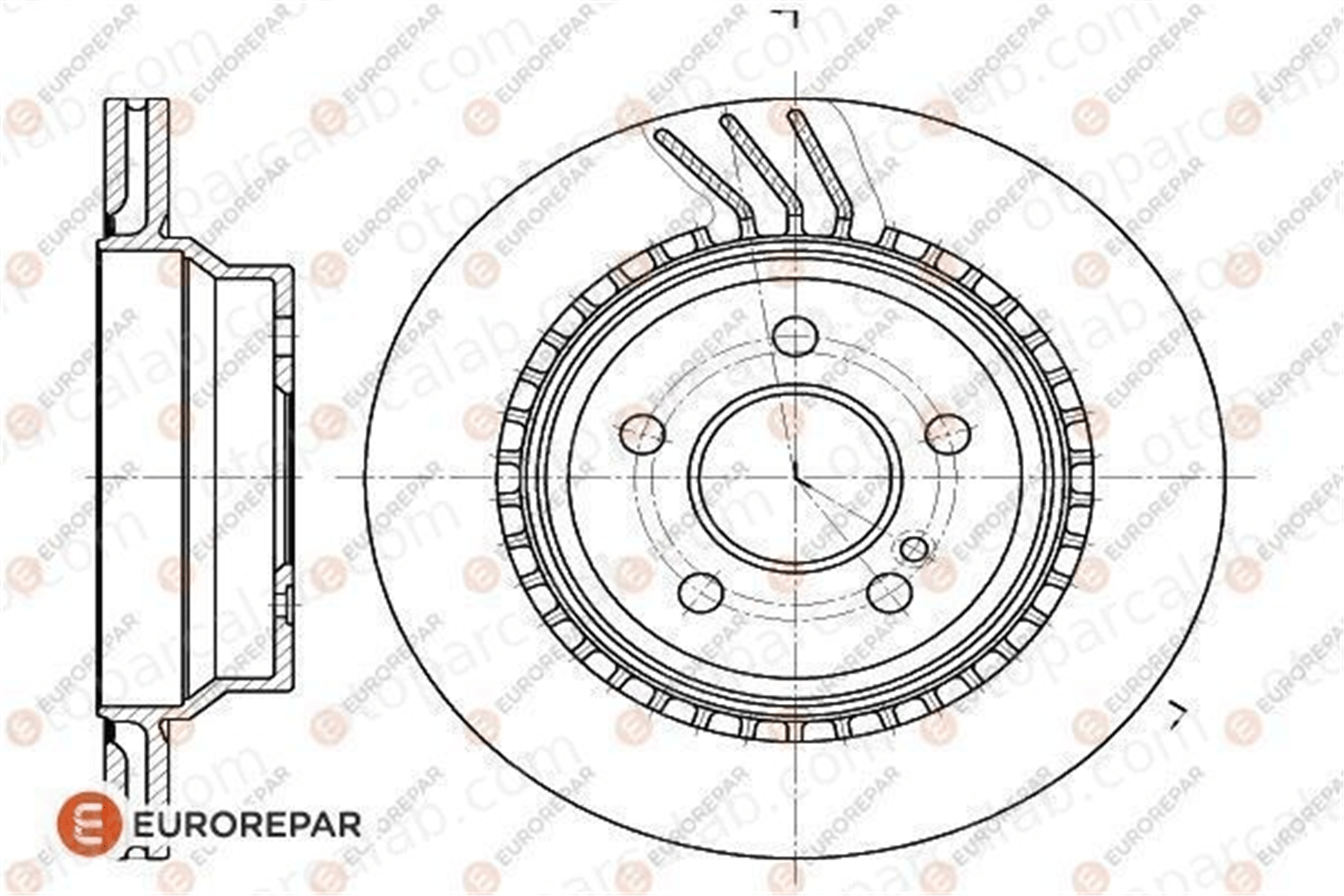 EUROREPAR 1622810080 Fren Disk Ayna Arka Sağ ve Sol MERCEDES-BENZ E-SERISI E-SERISI T-Model 1622810080 4230912