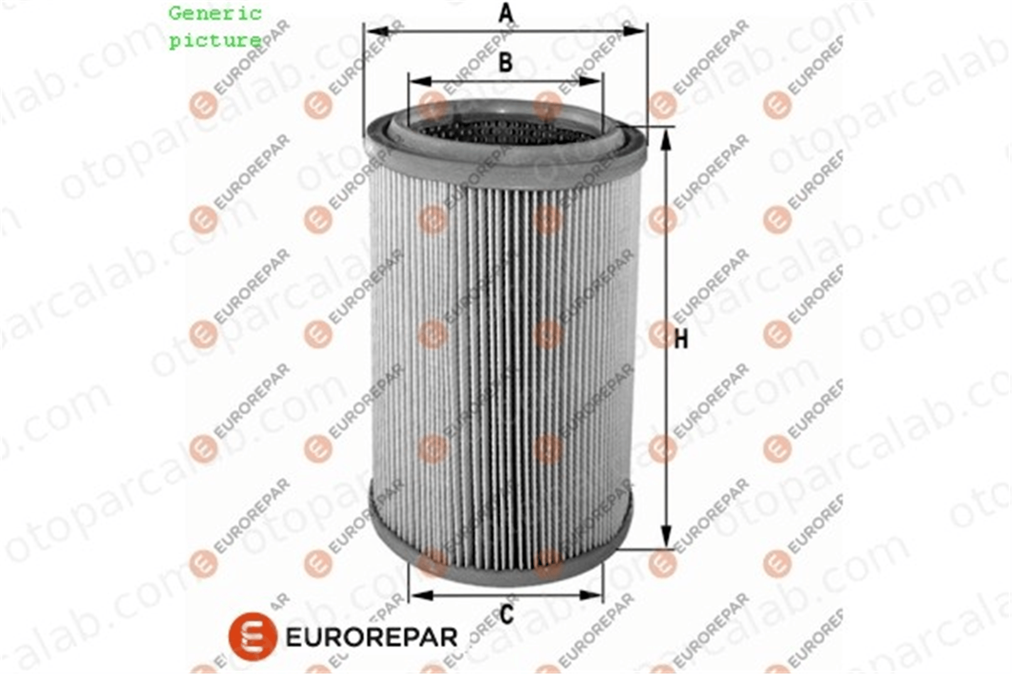 EUROREPAR 1680353180 Hava Filtresi CITROËN BERLINGO / BERLINGO FIRST Kasa/büyük limuzin BERLINGO / BERLINGO FIRST MPV 1680353180 1444H2