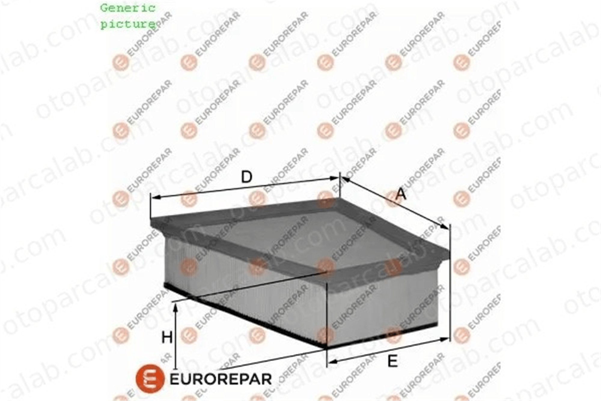 EUROREPAR 1680353880 Hava Filtresi RENAULT KANGOO / GRAND KANGOO II KANGOO Express 1680353880 4150940304