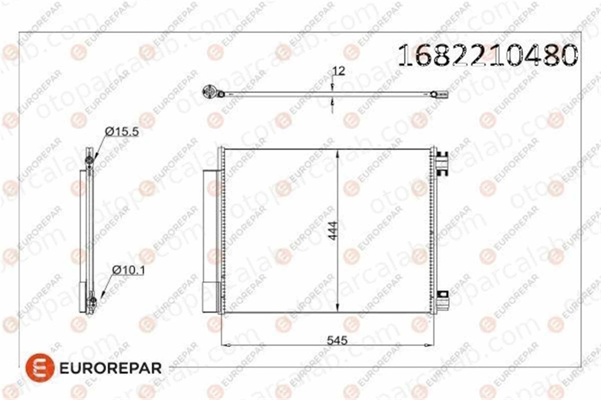 EUROREPAR 1682210480 Klima Radyatörü RENAULT MEGANE IV Hatchback MEGANE IV Grandtour 1682210480 921001829R