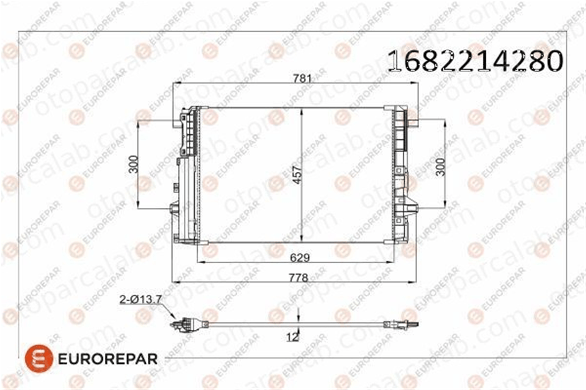 EUROREPAR 1682214280 Klima Radyatörü MERCEDES-BENZ B-SERISI Sports Tourer A-SERISI 1682214280 921005DA0A