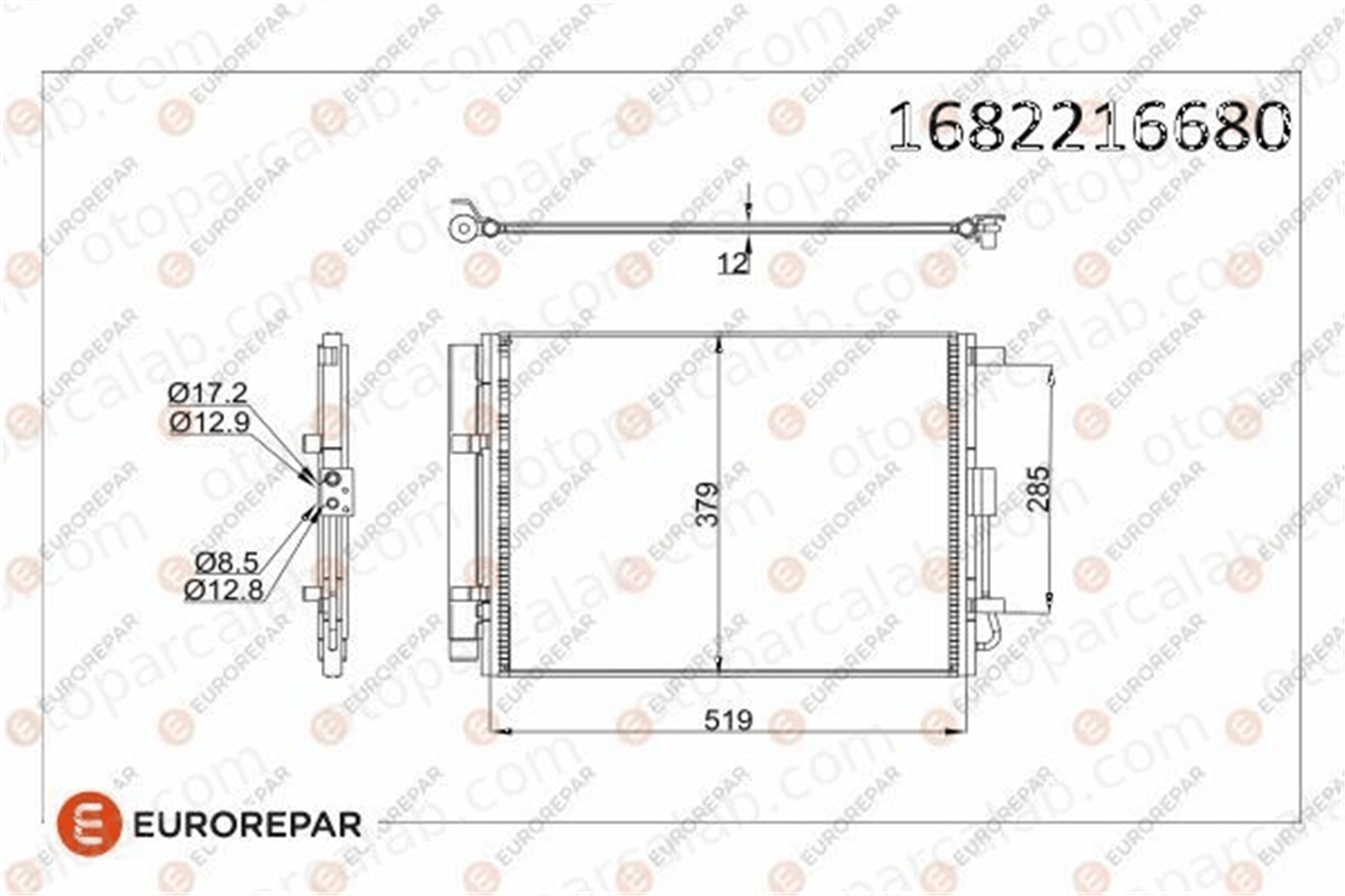 EUROREPAR 1682216680 Klima Radyatörü KIA CEE'D CEE'D Sportswagon 1682216680 97606A5800
