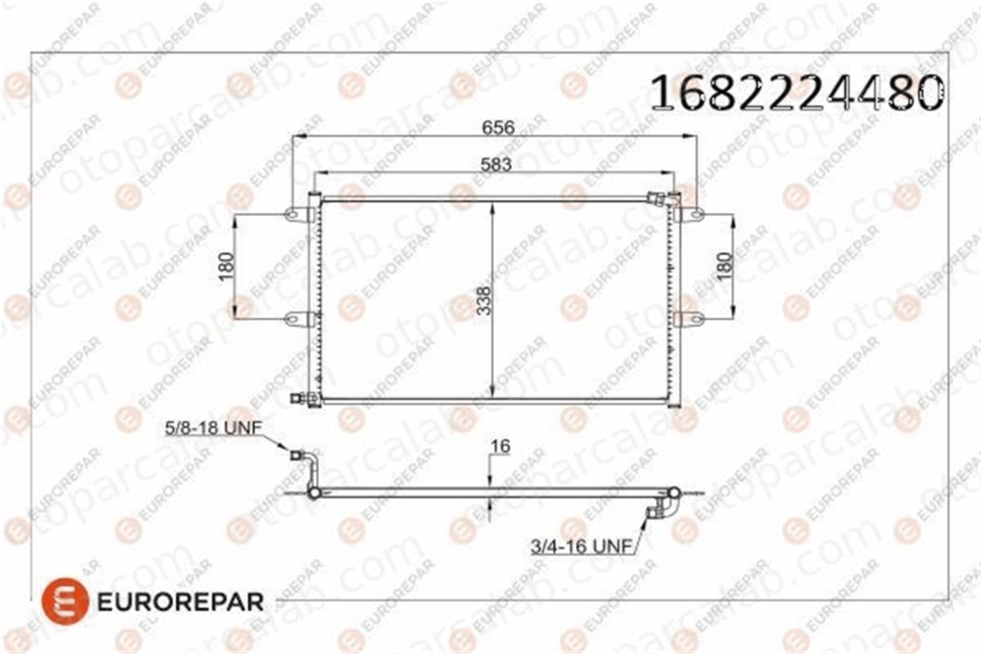 EUROREPAR 1682224480 Klima Radyatörü SEAT CORDOBA IBIZA II 1682224480 6K0820413