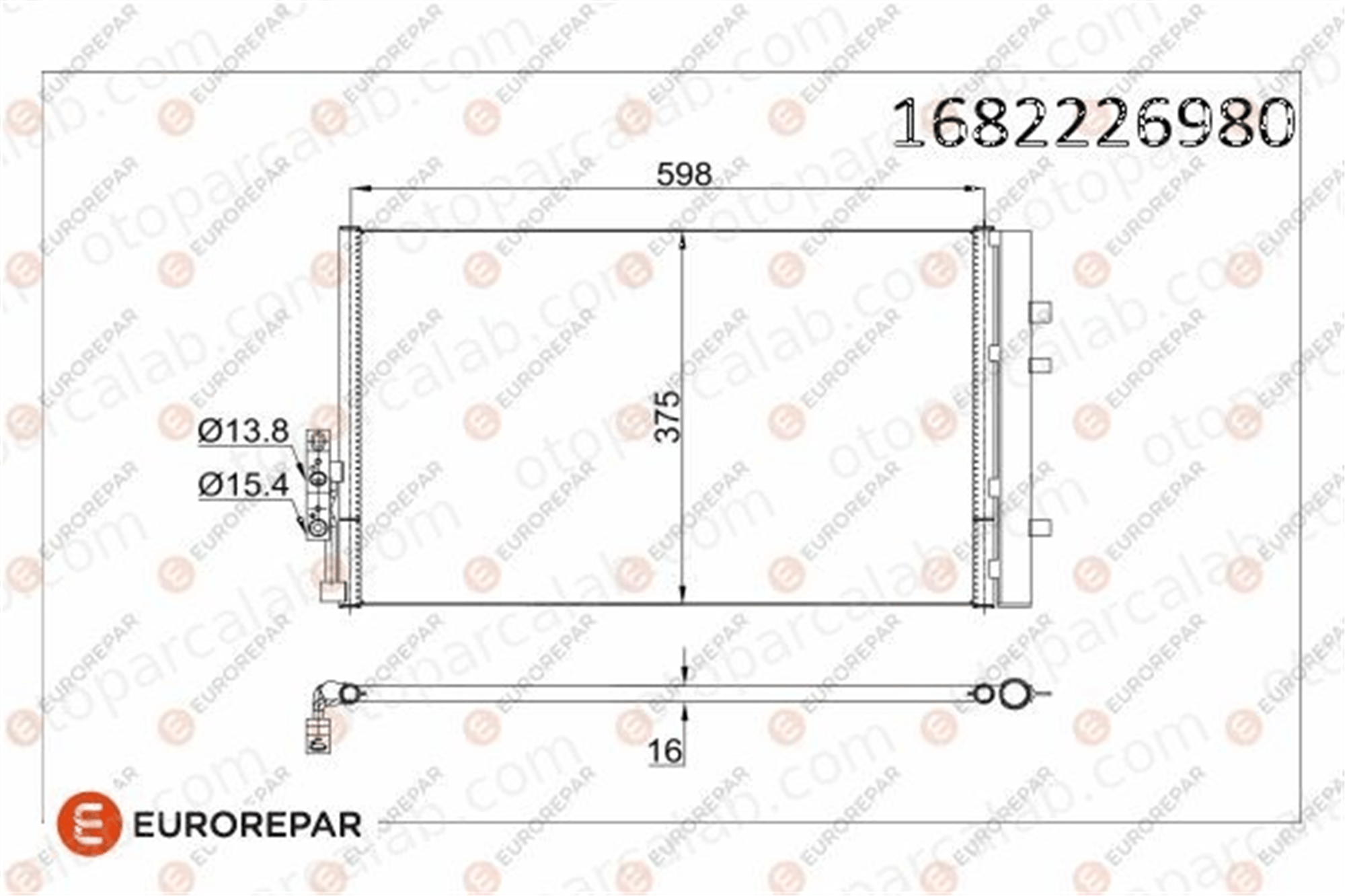 EUROREPAR 1682226980 Klima Radyatörü BMW X3 X4 1682226980 64539216143