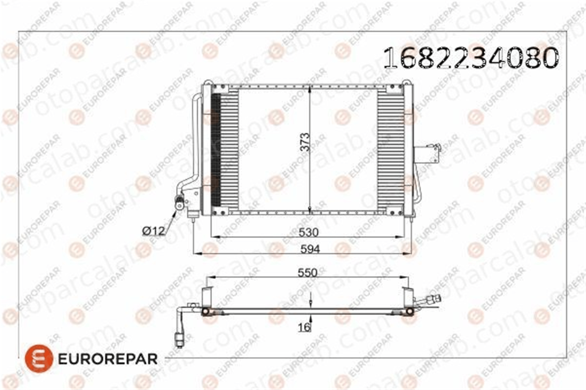 EUROREPAR 1682234080 Klima Radyatörü OPEL ASTRA F Station wagon ASTRA F 1682234080 1618012