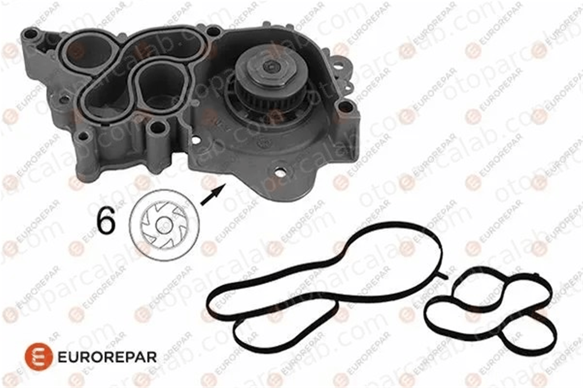 EUROREPAR 1682238480 Devirdaim Su Pompası VW GOLF VII GOLF VII Variant 4E121600AD 04E121600AD