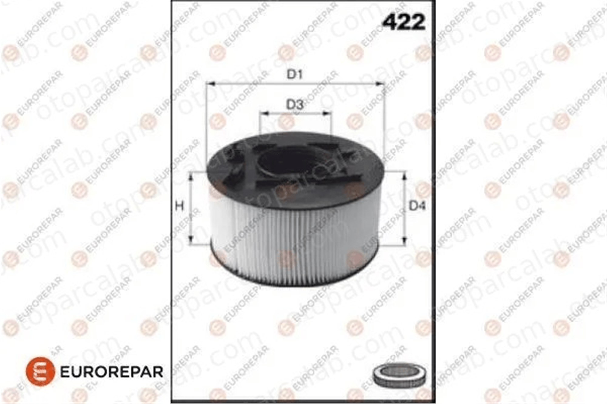 EUROREPAR 1682255580 Hava Filtresi MERCEDES-BENZ C-SERISI T-Model C-SERISI Coupe 1682255580 16546HG00B