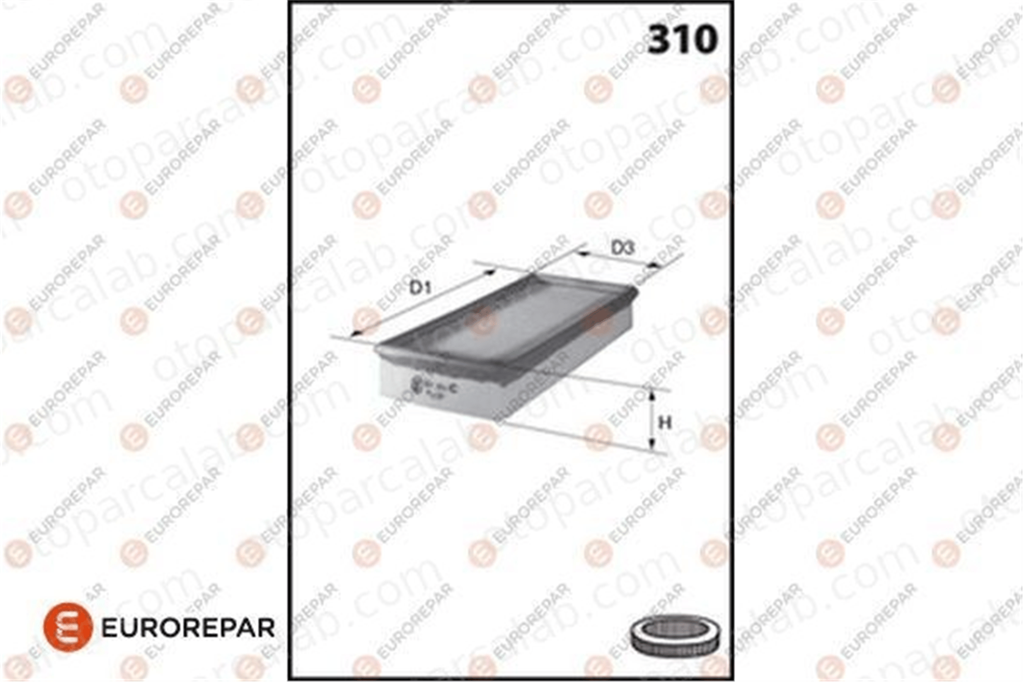 EUROREPAR 1682255980 Hava Filtresi TOYOTA CAMRY COROLLA Sedan 1682255980 1780177050