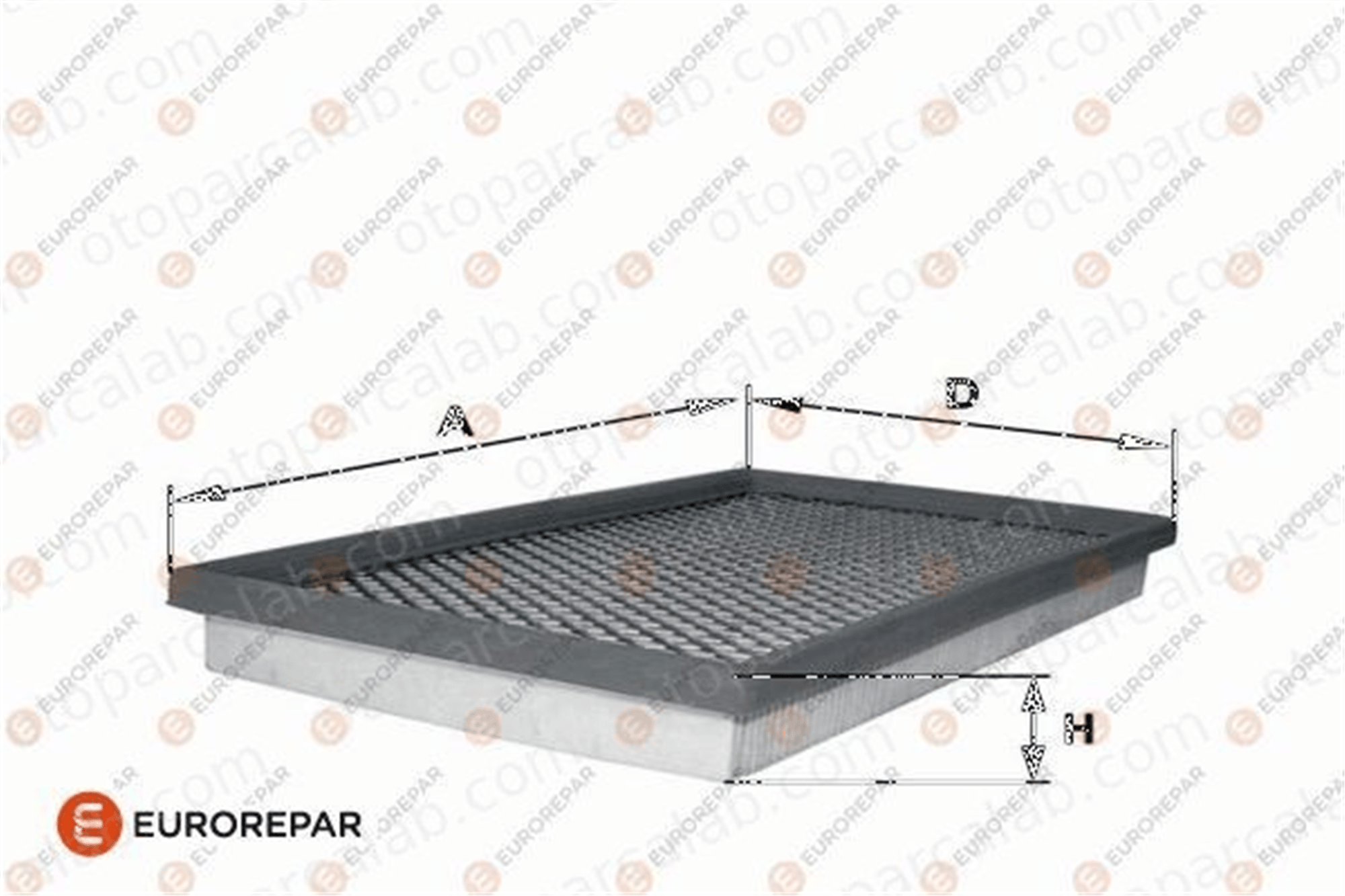 EUROREPAR 1682269380 Hava Filtresi VW AMAROK AMAROK Platform şasi 1682269380 2H0129620