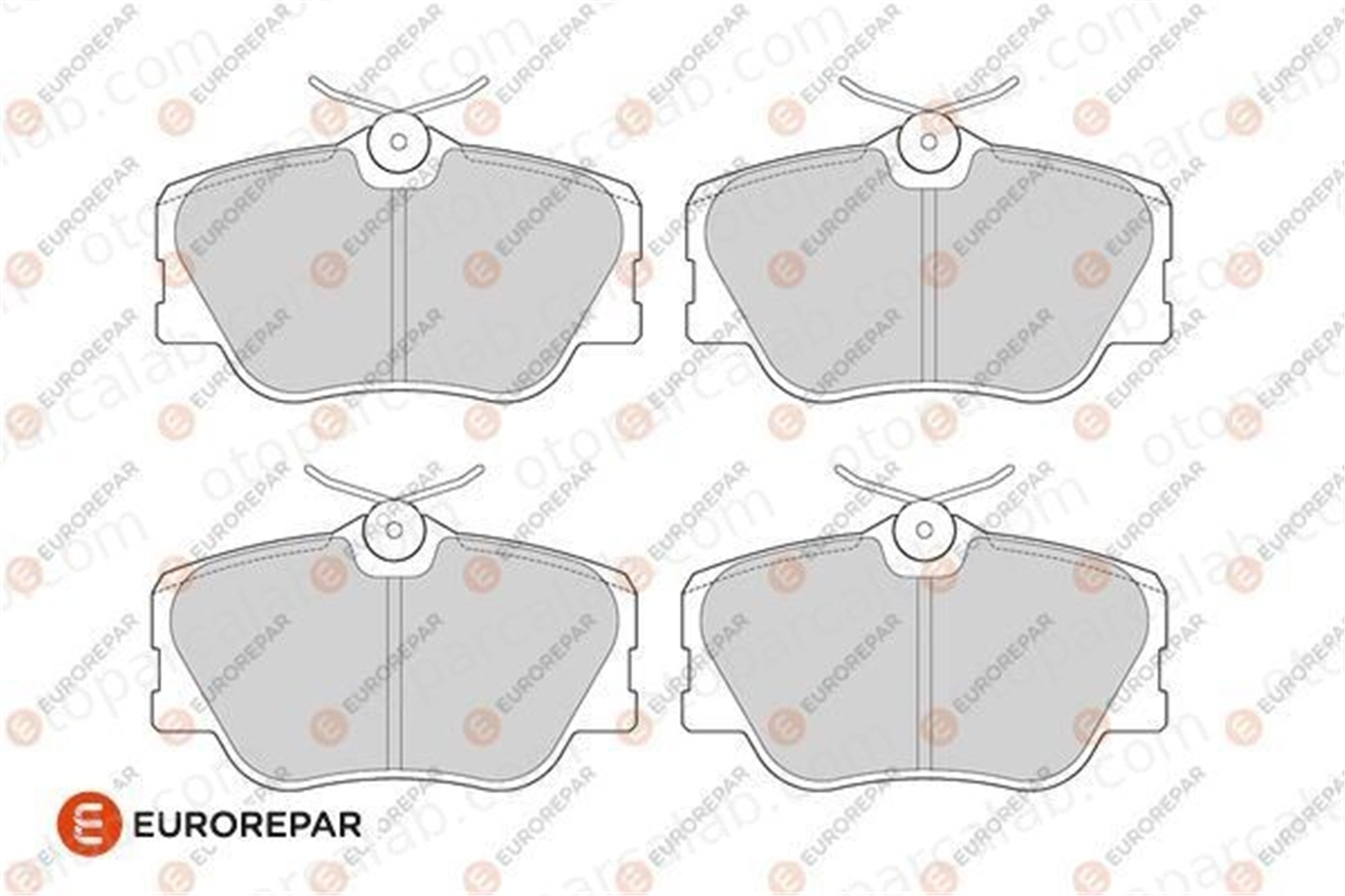 EUROREPAR 1686276880 Fren Disk Balata Ön MERCEDES-BENZ 124 Sedan 124 T-Model 1686276880 1429920