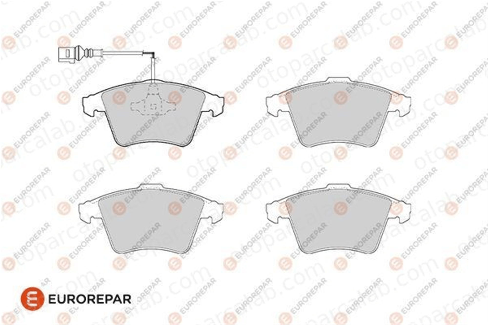 EUROREPAR 1686279380 Fren Disk Balata Ön VW TRANSPORTER T5 Minibüs/Otobüs TRANSPORTER T5 Panelvan/Van 1686279380 8660000755