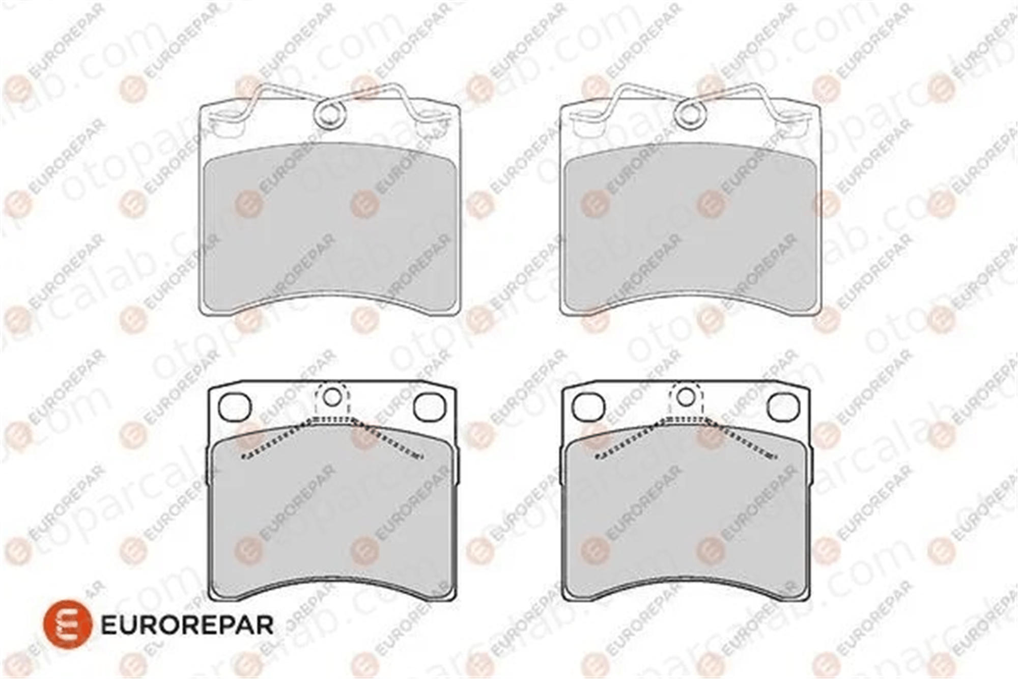 EUROREPAR 1686279580 Fren Disk Balata Ön VW TRANSPORTER T4 Minibüs/Otobüs TRANSPORTER T4 Panelvan/Van 1686279580 701698151A