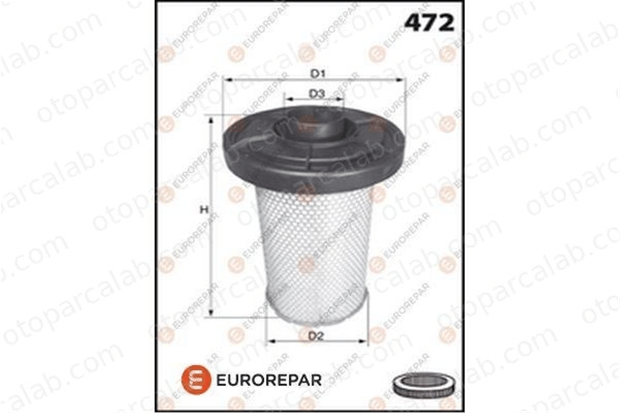 EUROREPAR E147017 Hava Filtresi PEUGEOT J5 Minibüs/Otobüs J5 Platform şasi E147017 95643756