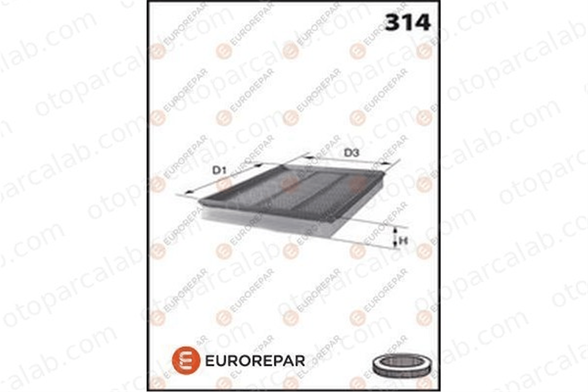 EUROREPAR E147024 Hava Filtresi RENAULT SCÉNIC I MPV KANGOO Express E147024 1654600Q0A