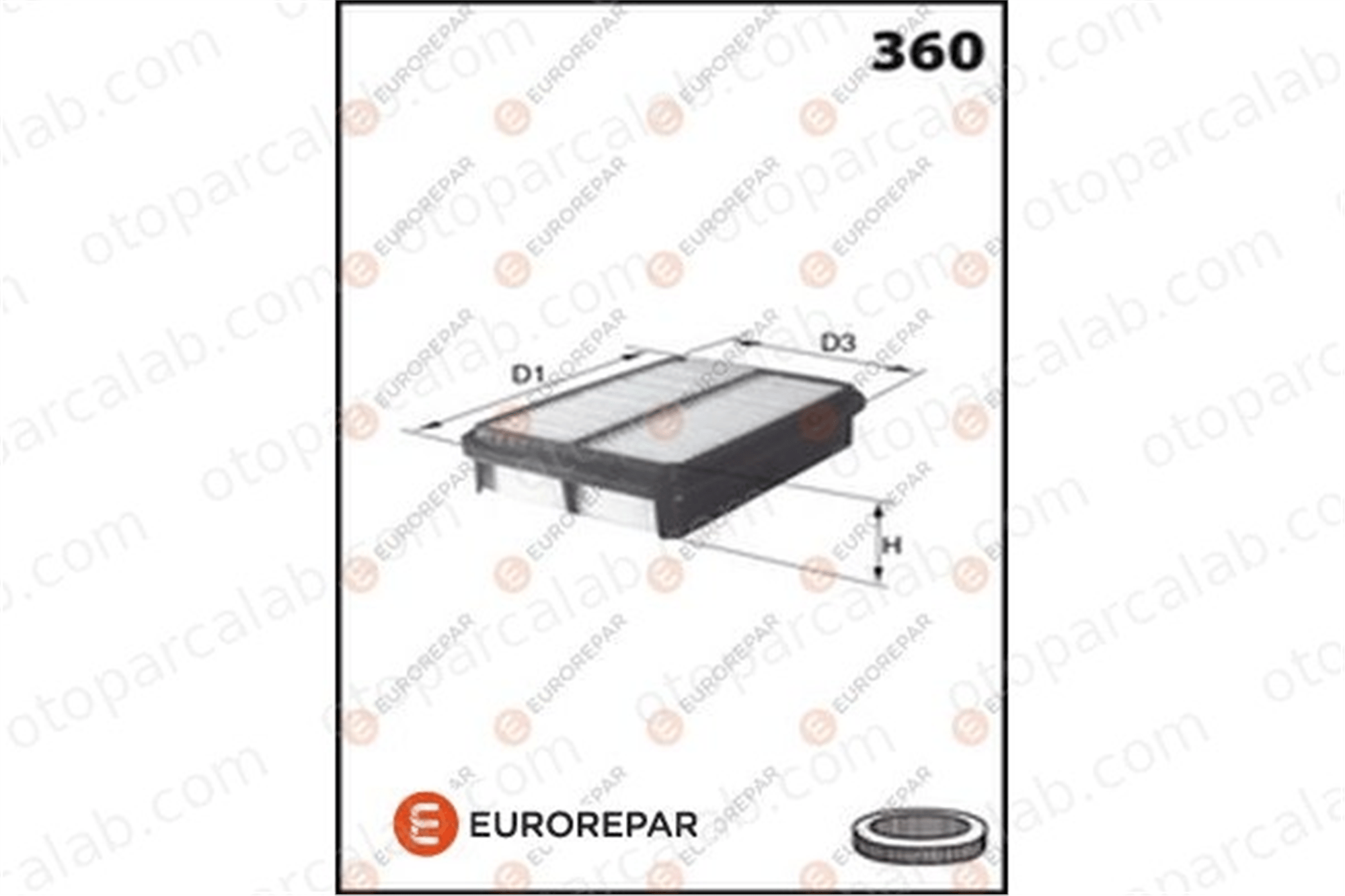 EUROREPAR E147251 Hava Filtresi TOYOTA COROLLA COROLLA Compact E147251 8671014130
