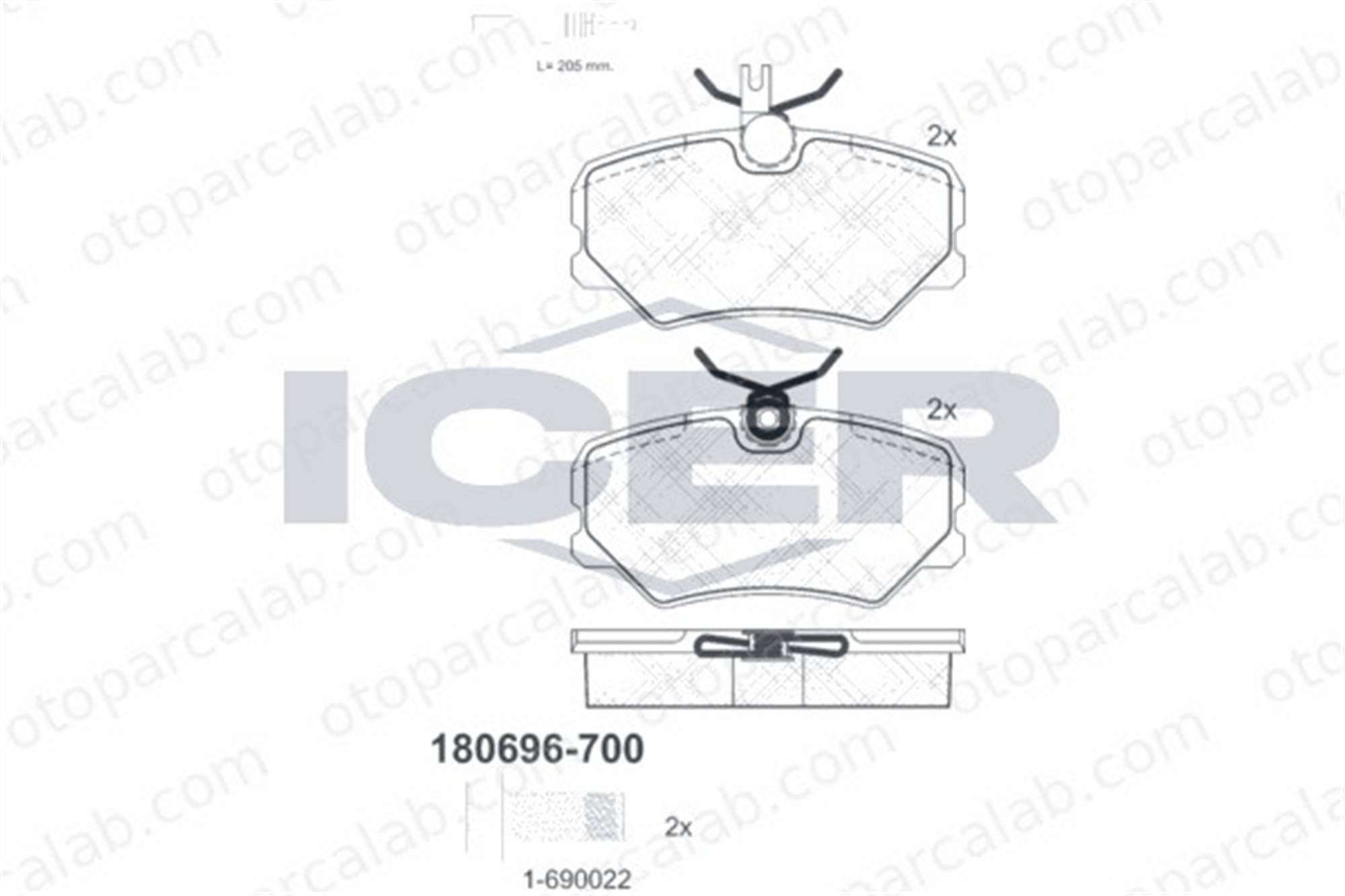 EUROREPAR E172168 Fren Disk Balata Ön PEUGEOT 405 I 405 I Break E172168 1611458780
