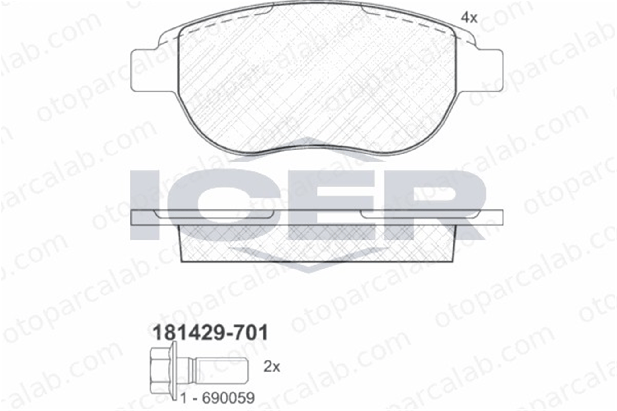 EUROREPAR E172284 Fren Disk Balata Ön CITROËN C4 I XSARA PICASSO E172284 1611140780