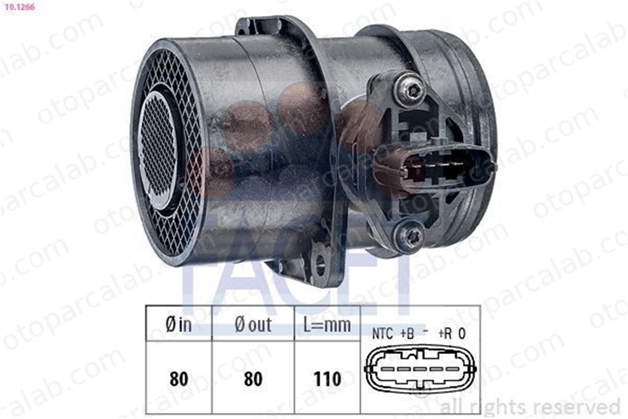 FACET 10.1266 Hava Debimetresi HYUNDAI TERRACAN SSANGYONG REXTON / REXTON II 281644A000 24462266