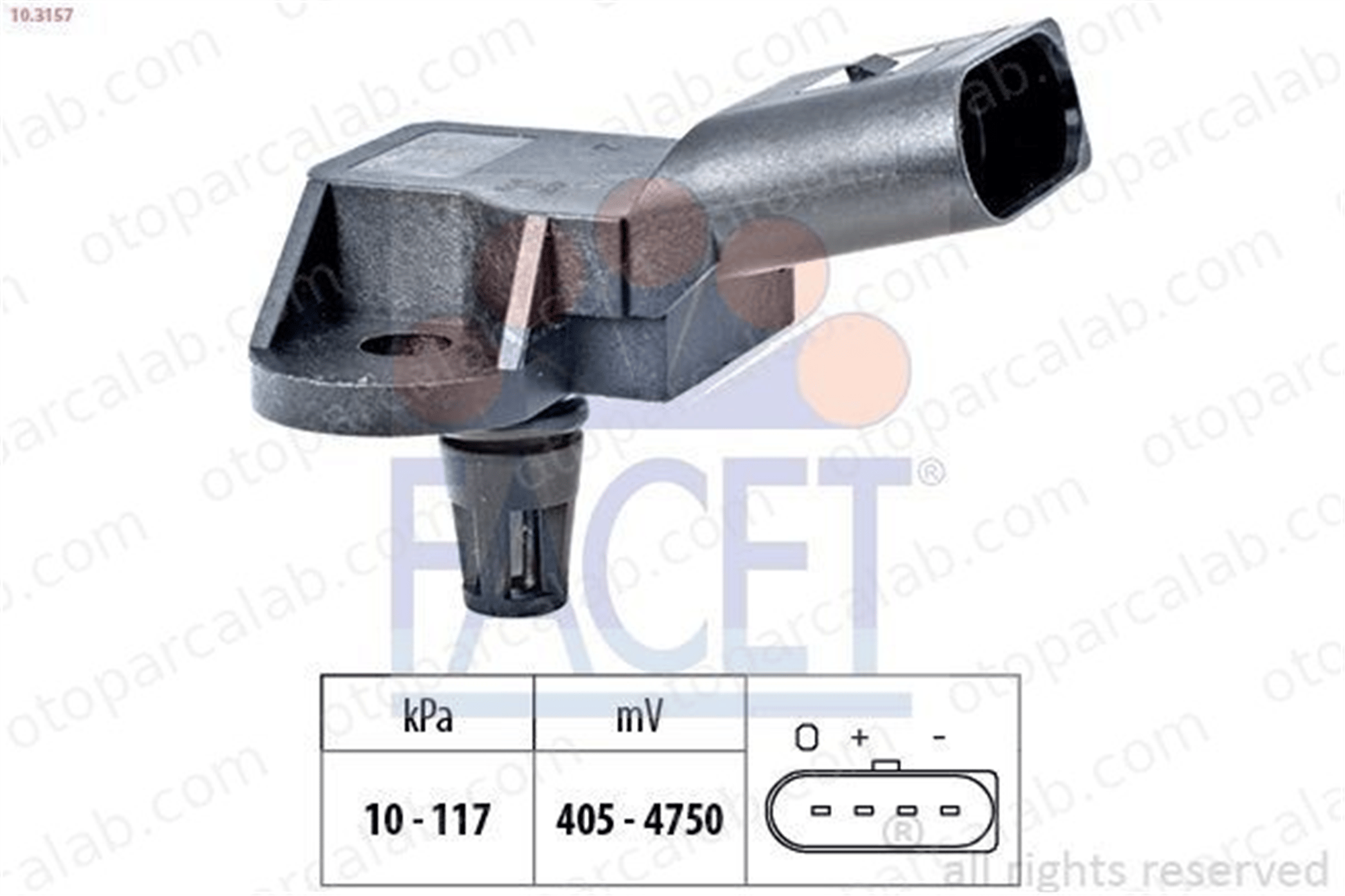 FACET 10.3157 MAP Sensörü VW MULTIVAN T5 AUDI Q7 36906051G 95835505107