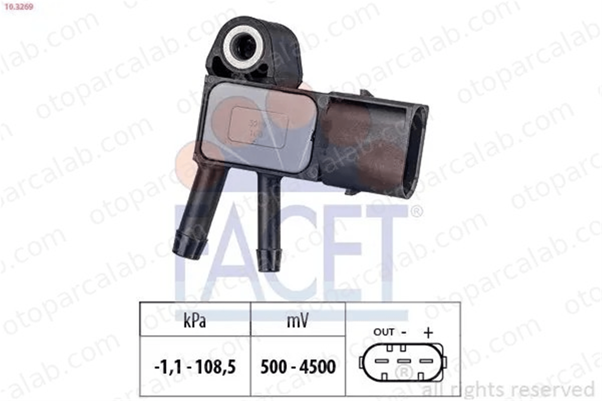 FACET 10.3269 MAP Sensörü MERCEDES-BENZ G-SERISI M-SERISI 61539528 5146187AD