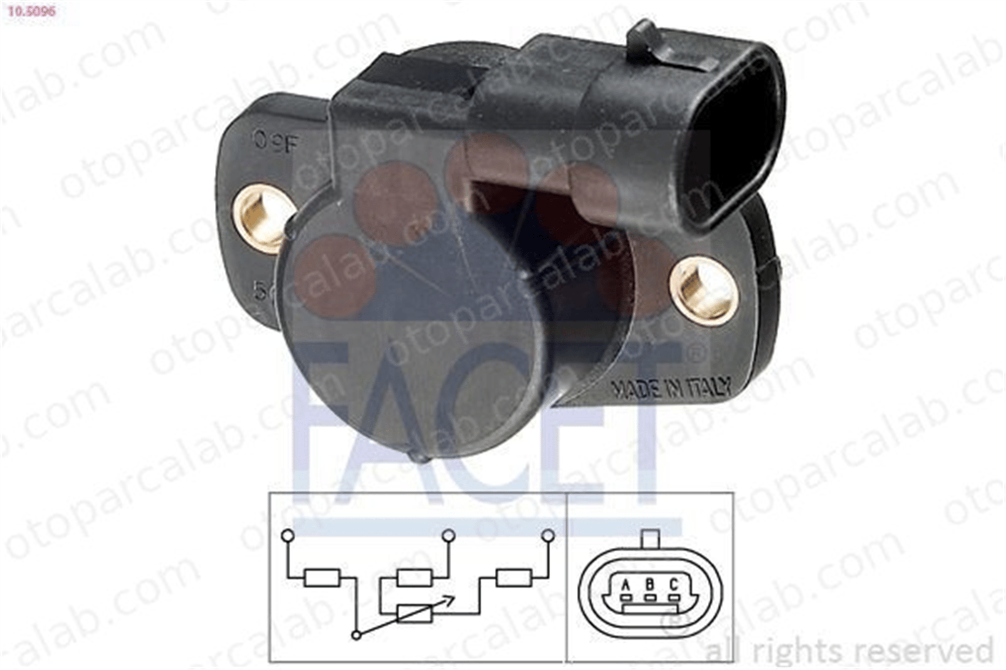 FACET 10.5096 Gaz Kelebeği Sensörü FIAT PANDA 500 71752610 71719387