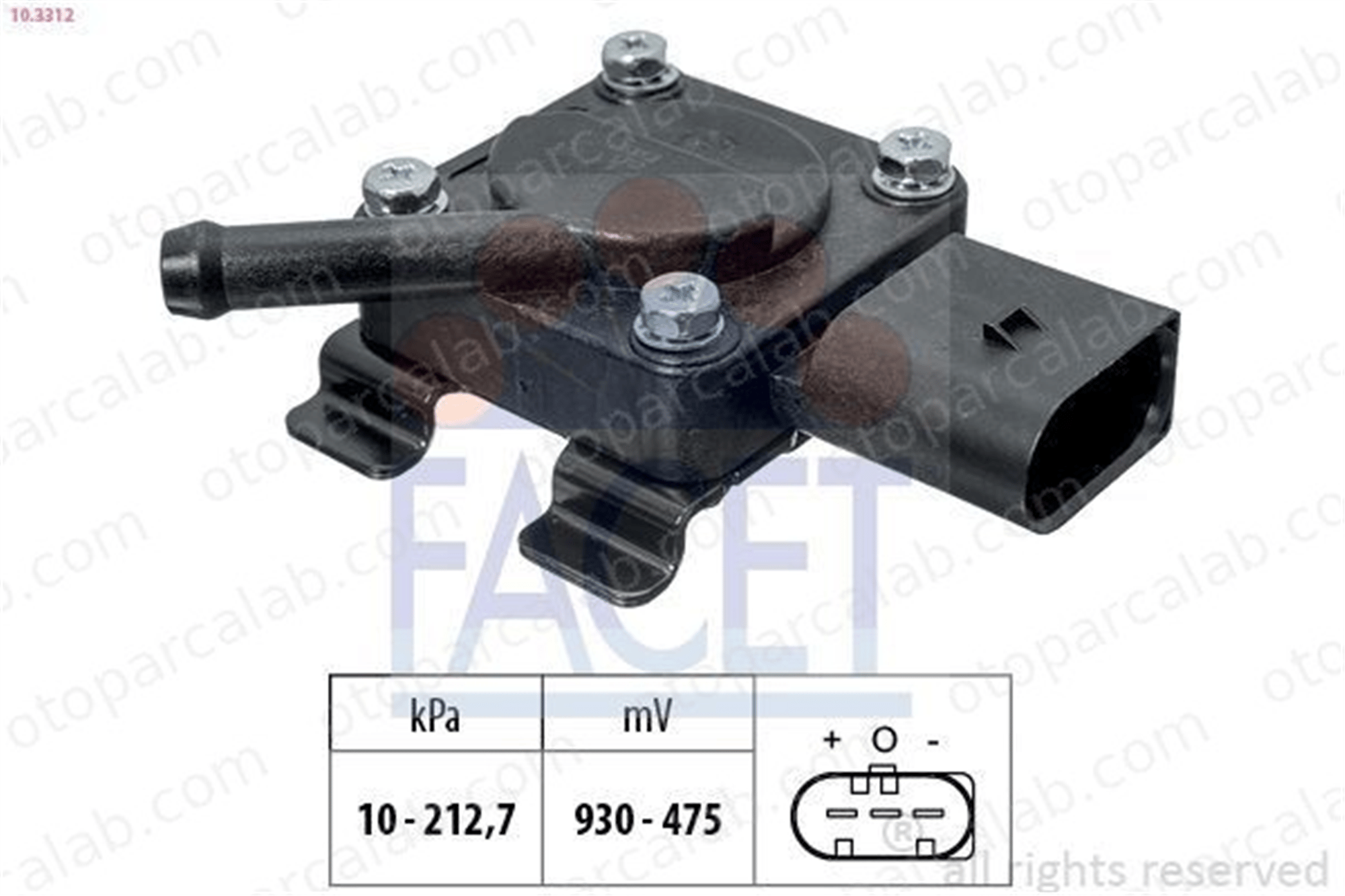 FACET 10.3312 Egzoz Sıcaklık Sensörü BMW 5 5 Touring 1362778921 13627789219