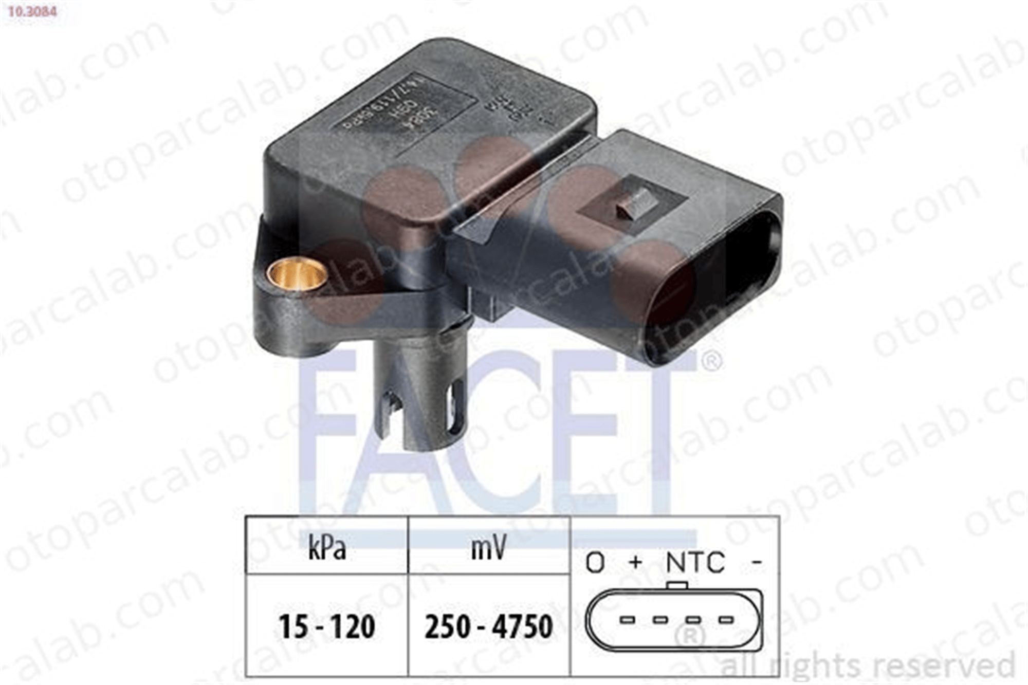 FACET 10.3084 MAP Sensörü VW POLO SEAT CORDOBA 36906051 036906051