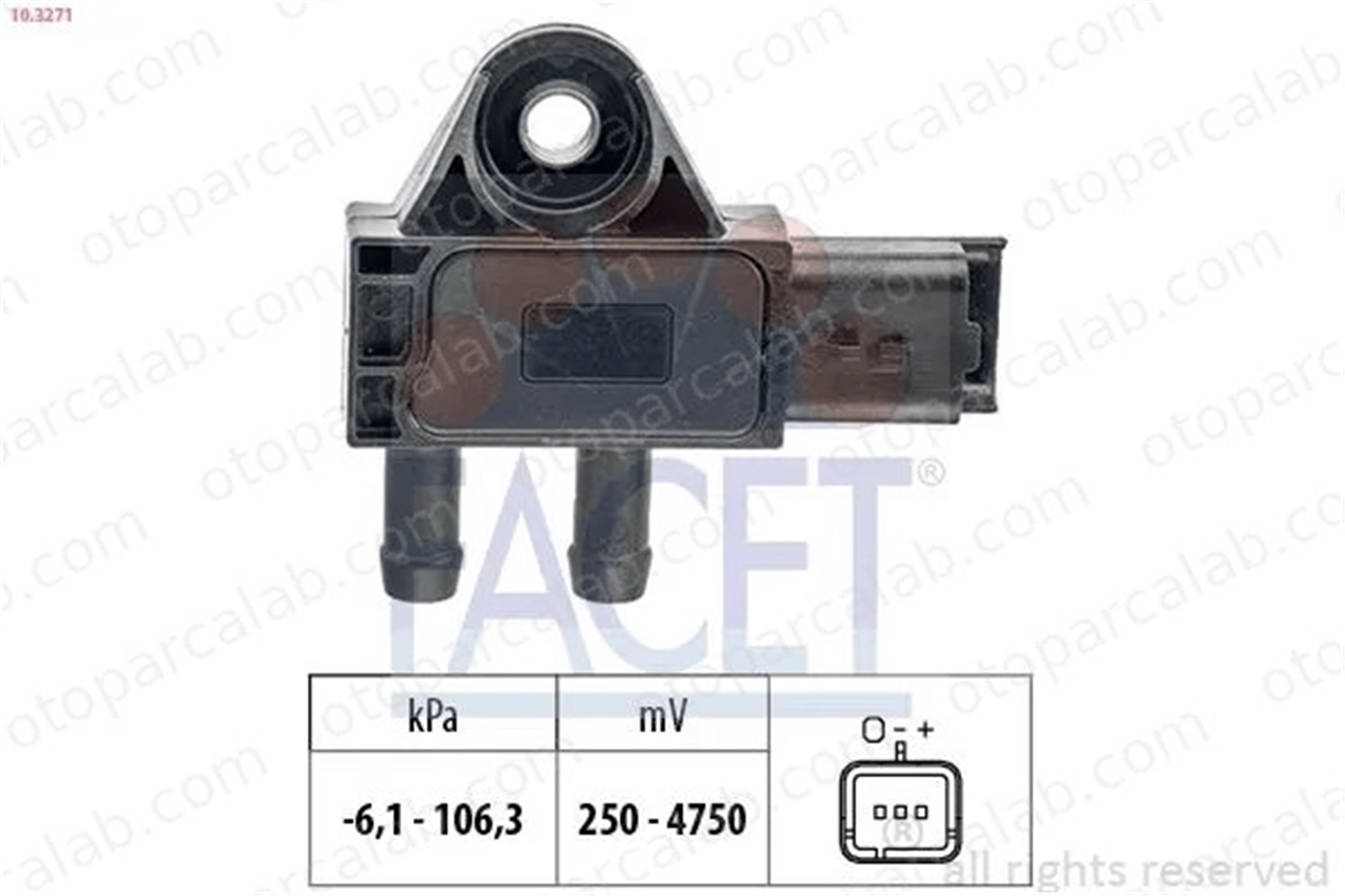 FACET 10.3271 Map Sensörü CITROËN C5 III Break C5 III 1618LP 1618Z9