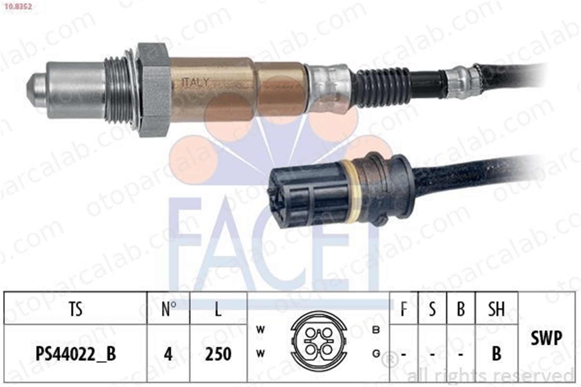 FACET 10.8352 Oksijen (Lambda) Sensörü MERCEDES-BENZ A-SERISI SLK 5099817AA K05099817AA
