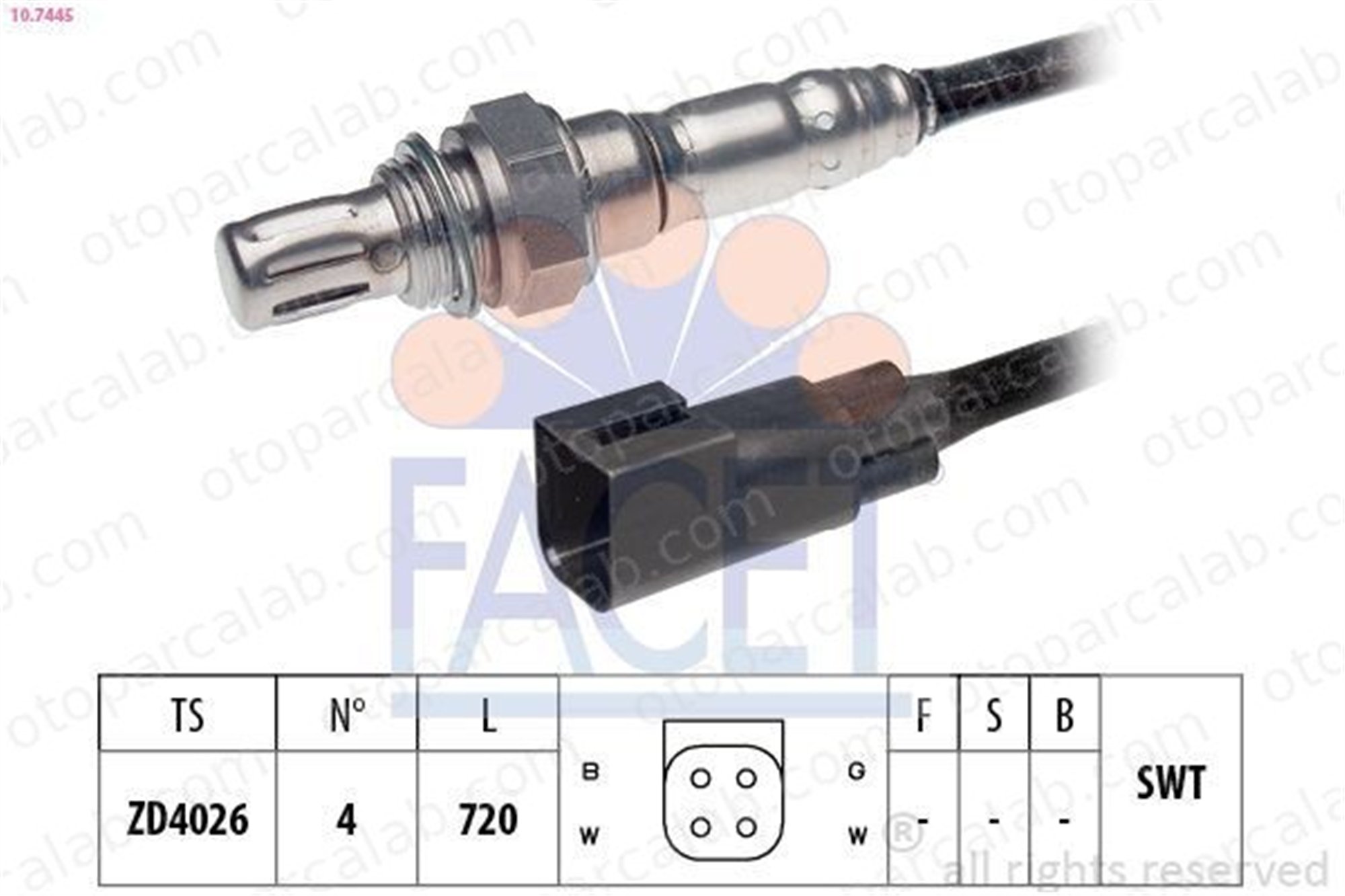 FACET 10.7445 Oksijen (Lambda) Sensörü FORD SCORPIO I SCORPIO I Sedan 1025958 6199982