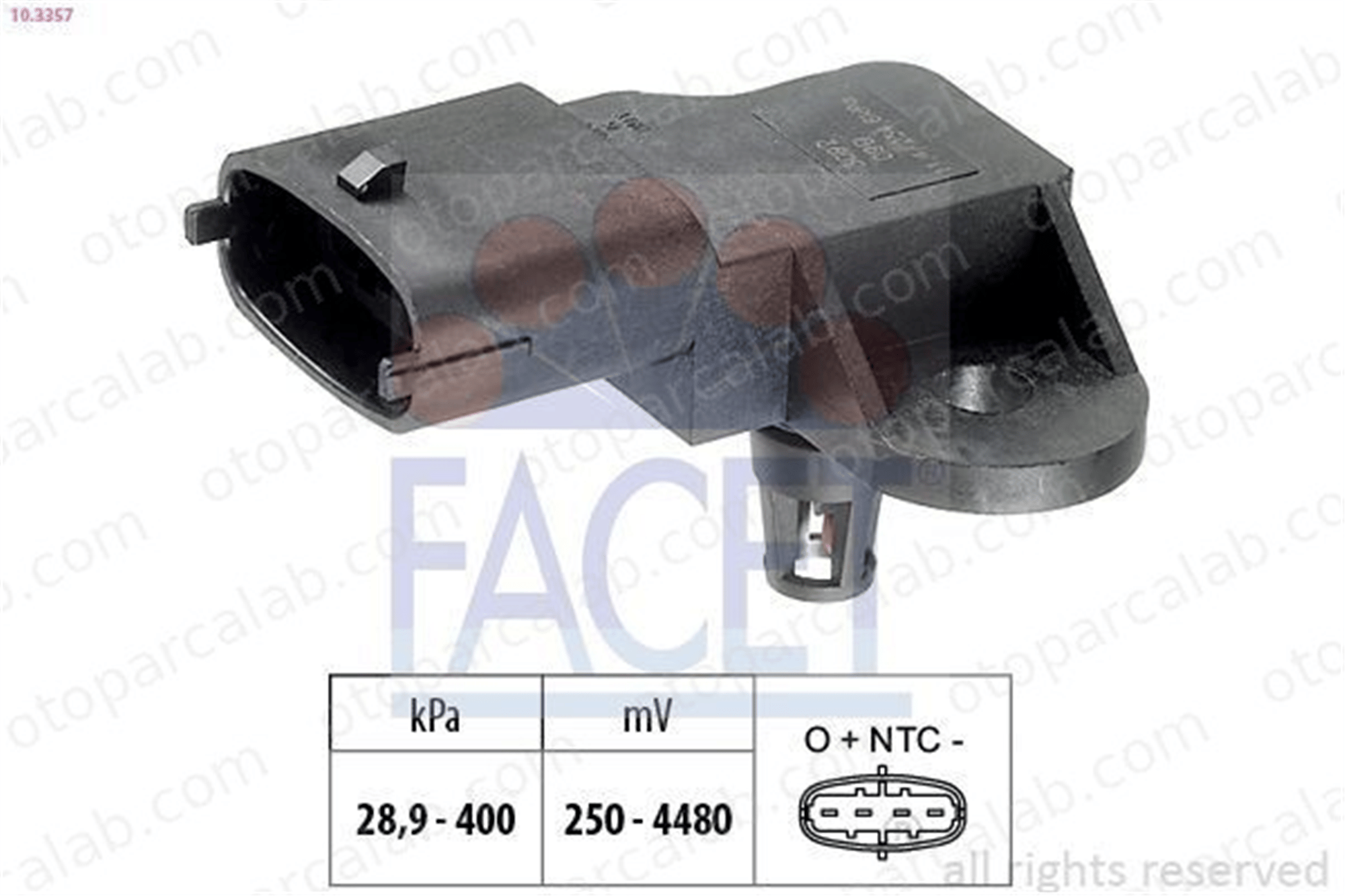 FACET 10.3357 MAP Sensörü VOLVO V90 II Station wagon S90 II 31405341