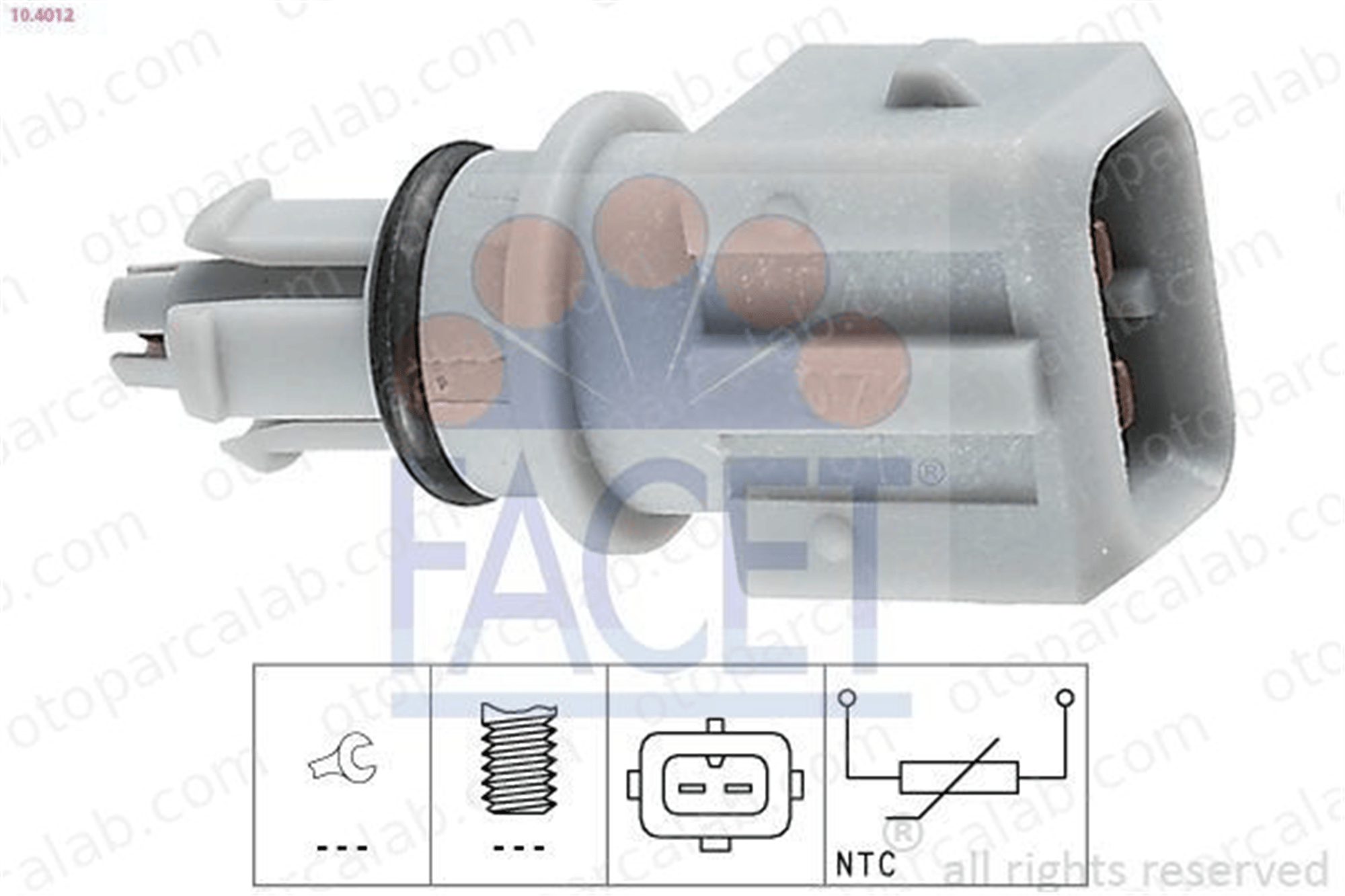 FACET 10.4012 Dış Hava Sıcaklık Sensörü CITROËN SAXO RENAULT MODUS / GRAND MODUS 19206C 7701055723