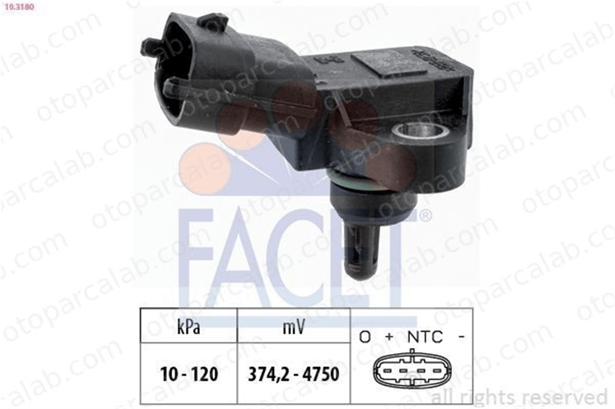 FACET 10.3180 MAP Sensörü HYUNDAI i30 i30 Station wagon 393002B000 3930003000