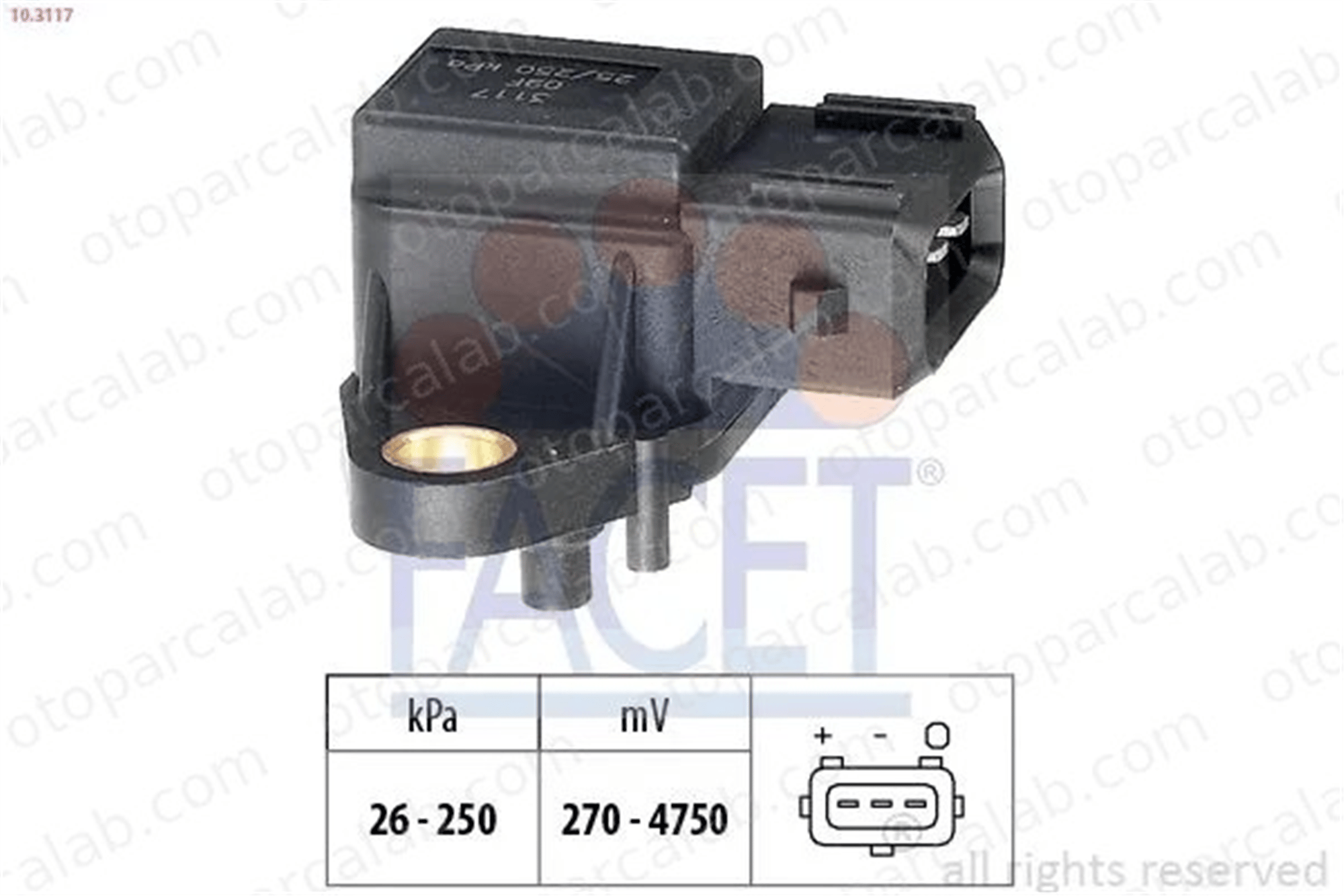 FACET 10.3117 MAP Sensörü BMW 3 3 Touring 5850801 13622246977