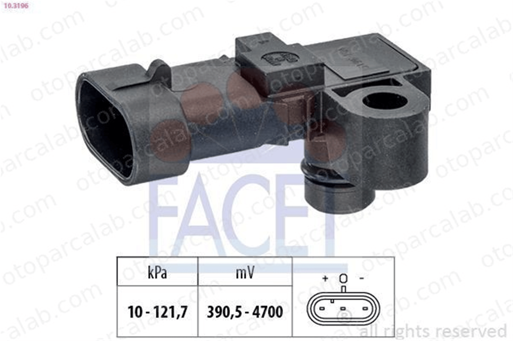 FACET 10.3196 MAP Sensörü OPEL ASTRA H Station wagon ZAFIRA / ZAFIRA FAMILY B 55563375 1238394
