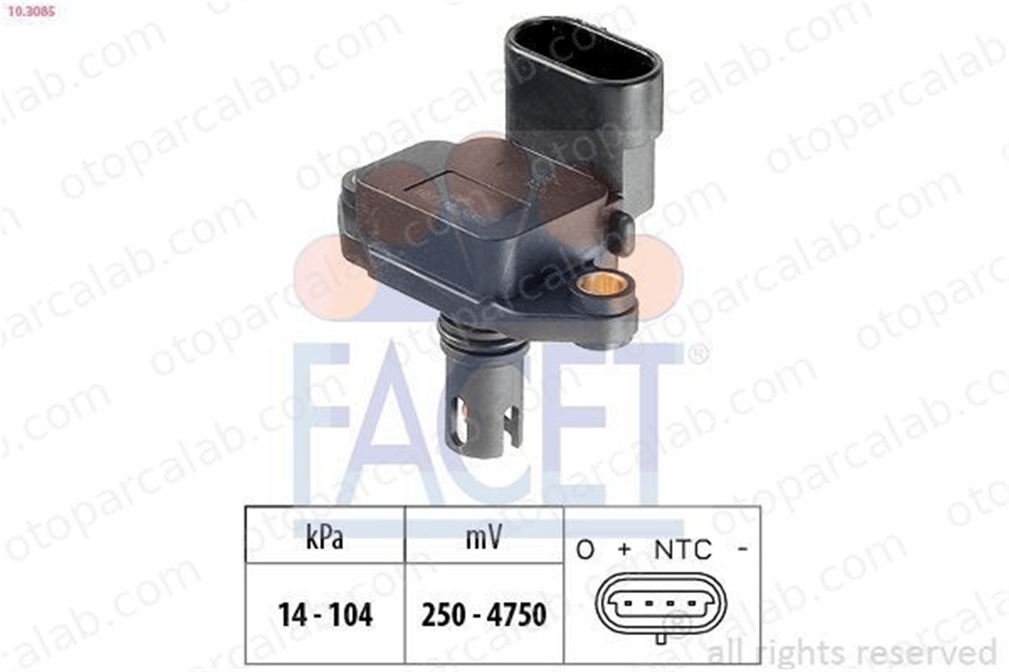 FACET 10.3085 MAP Sensörü SKODA FELICIA I FELICIA I Station wagon 47906051 047906051