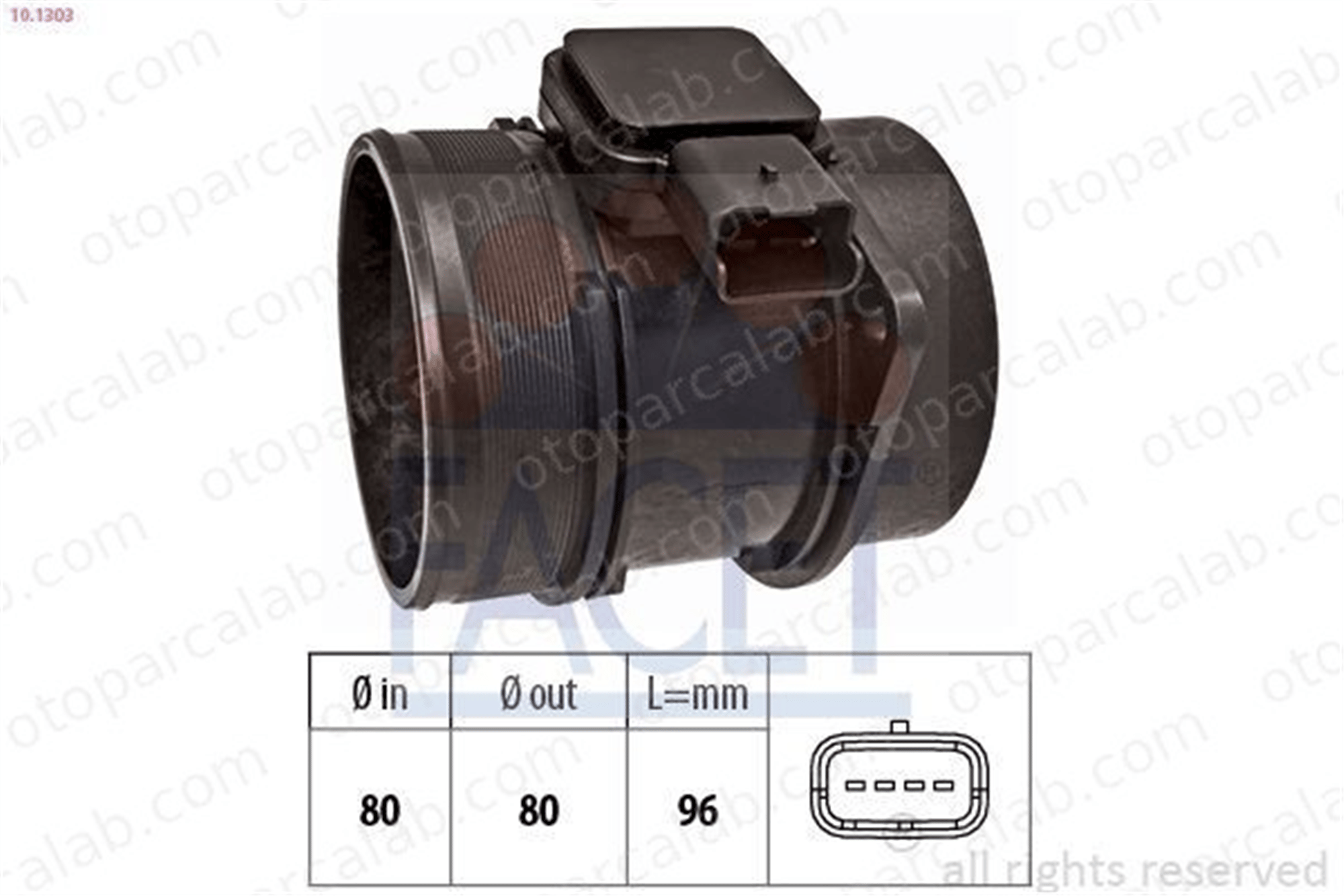 FACET 10.1303 Hava Debimetresi LANCIA PHEDRA CITROËN C5 III 1920HH 9645948780