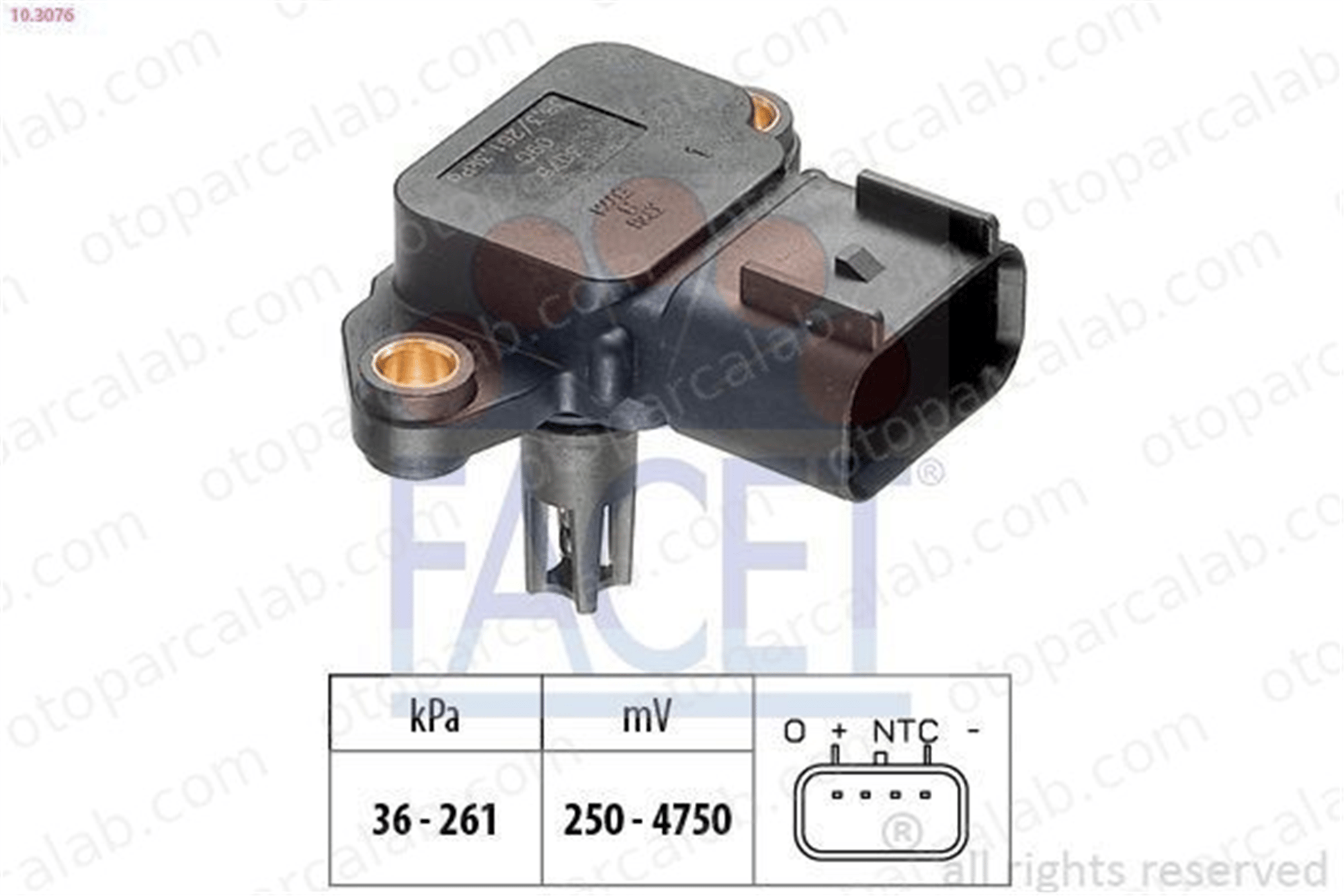 FACET 10.3076 MAP Sensörü FORD TRANSIT Panelvan/Van TRANSIT Minibüs/Otobüs 1C1A9F479AA 1827054