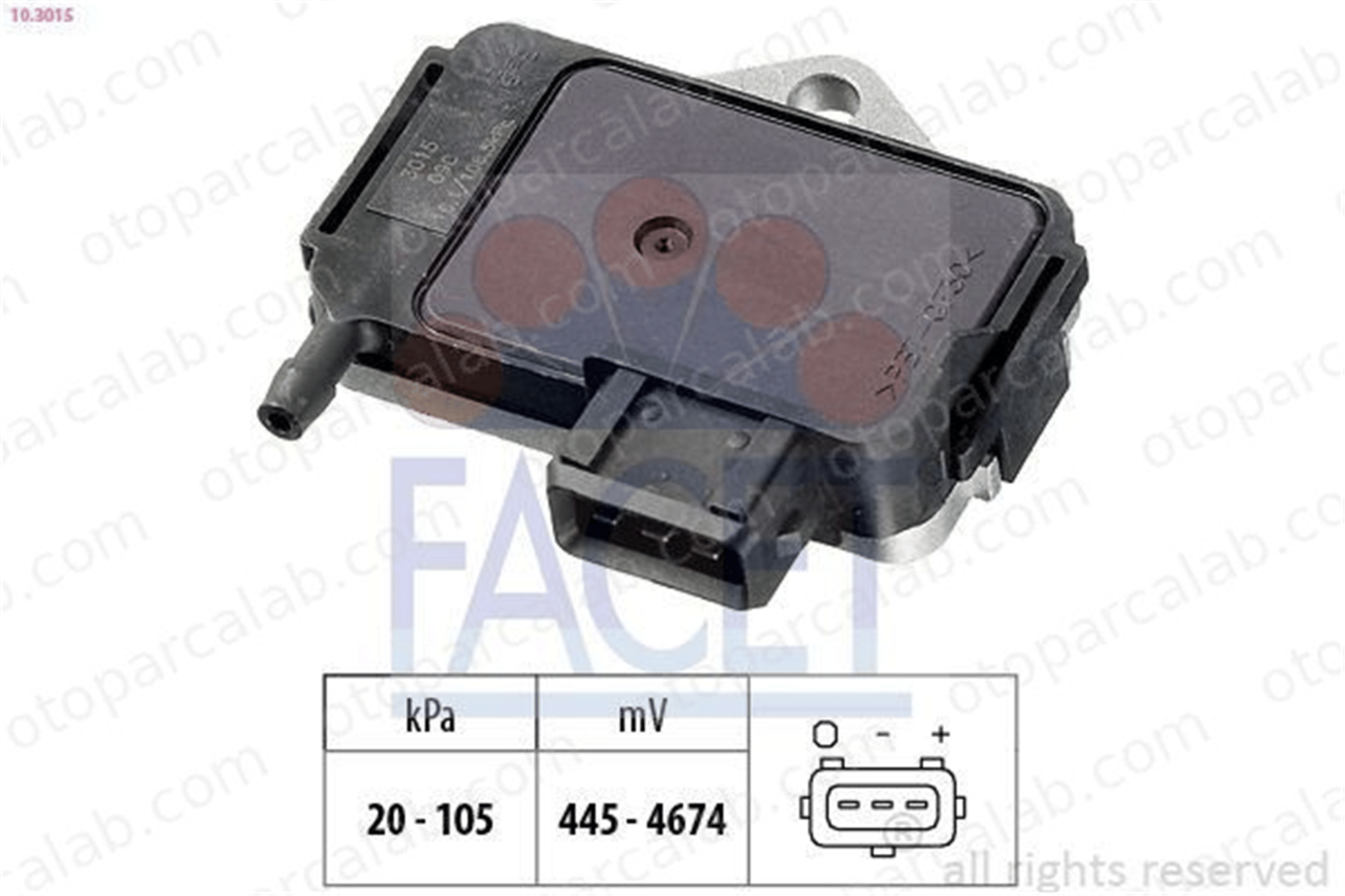 FACET 10.3015 MAP Sensörü CITROËN XM VW GOLF III 3A0906051 1920K8