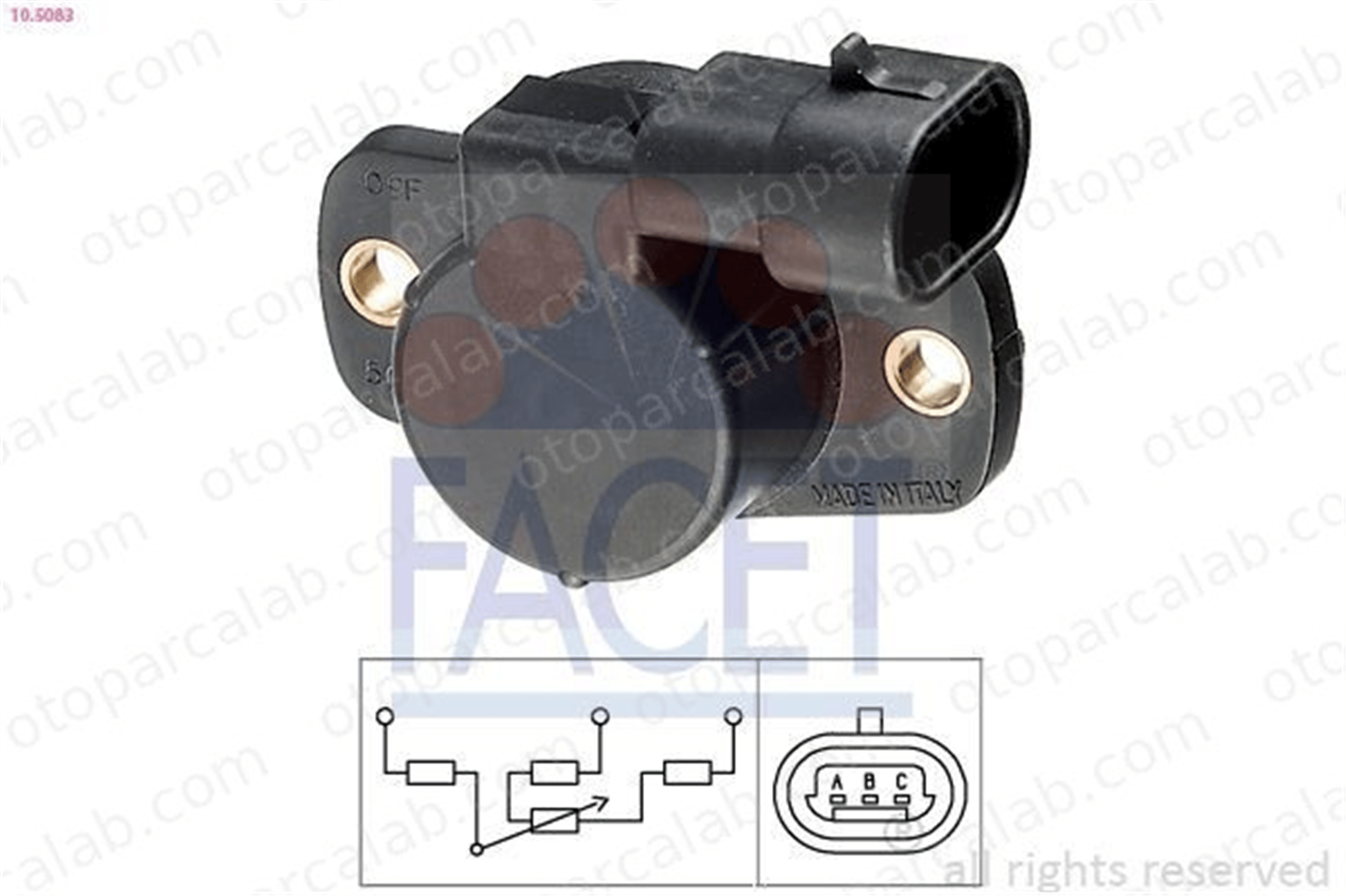 FACET 10.5083 Gaz Kelebeği Sensörü RENAULT SCÉNIC I MPV FIAT TIPO 7701044743 9950634