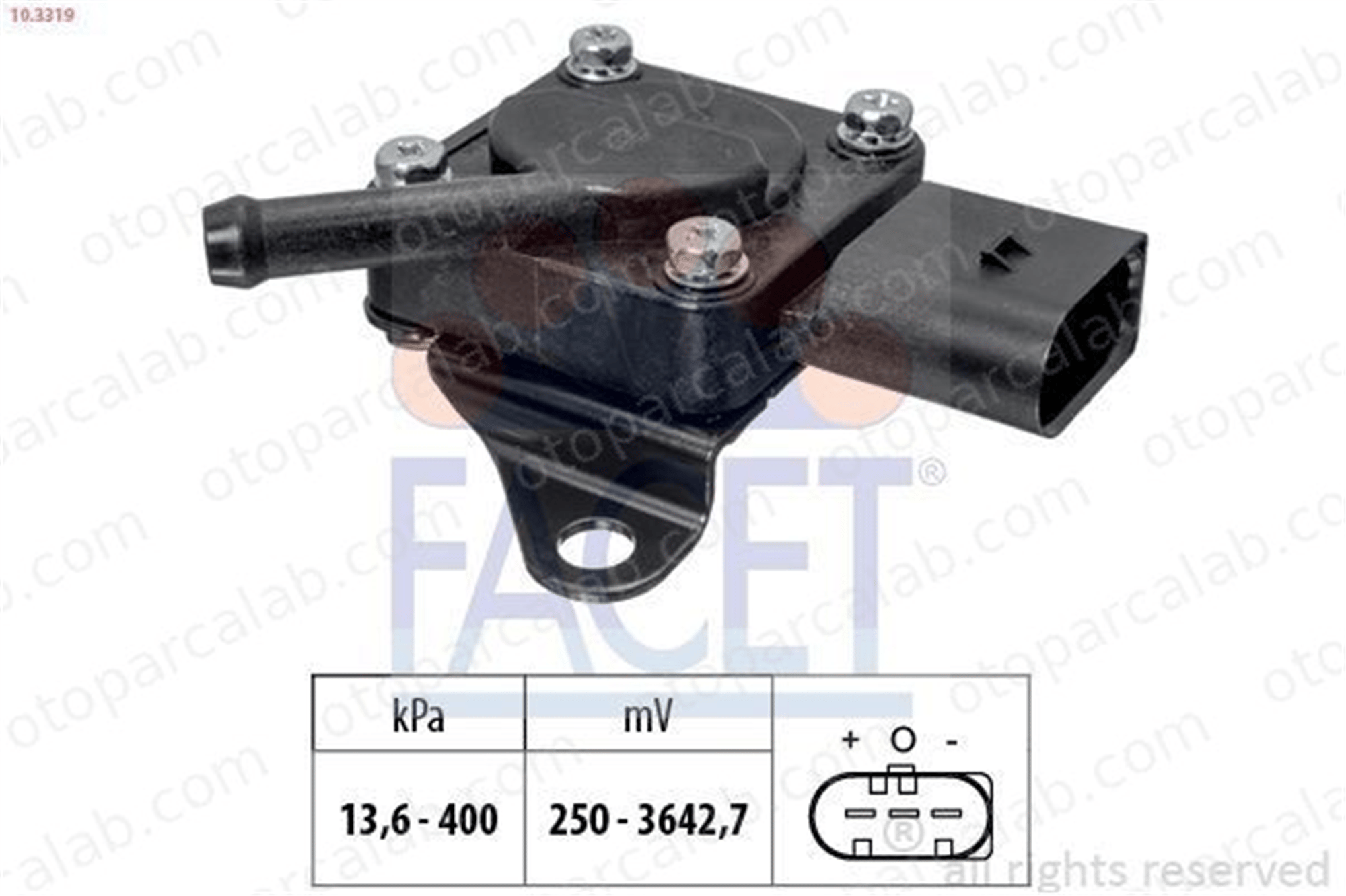 FACET 10.3319 Egzoz Sıcaklık Sensörü BMW 3 Touring 1 13627808013 7808013