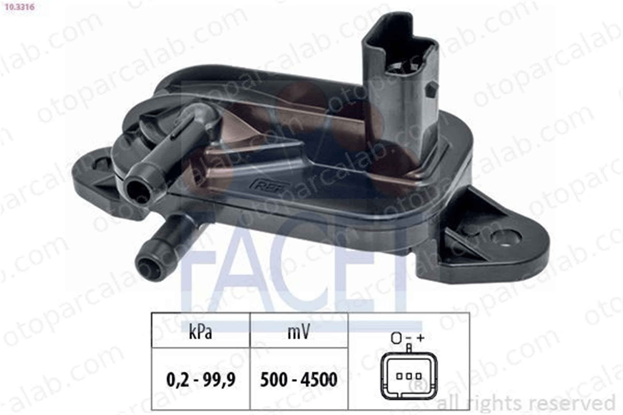 FACET 10.3316 MAP Sensörü IVECO DAILY IV Platform şasi DAILY IV Panelvan/Van 1623137380 161809