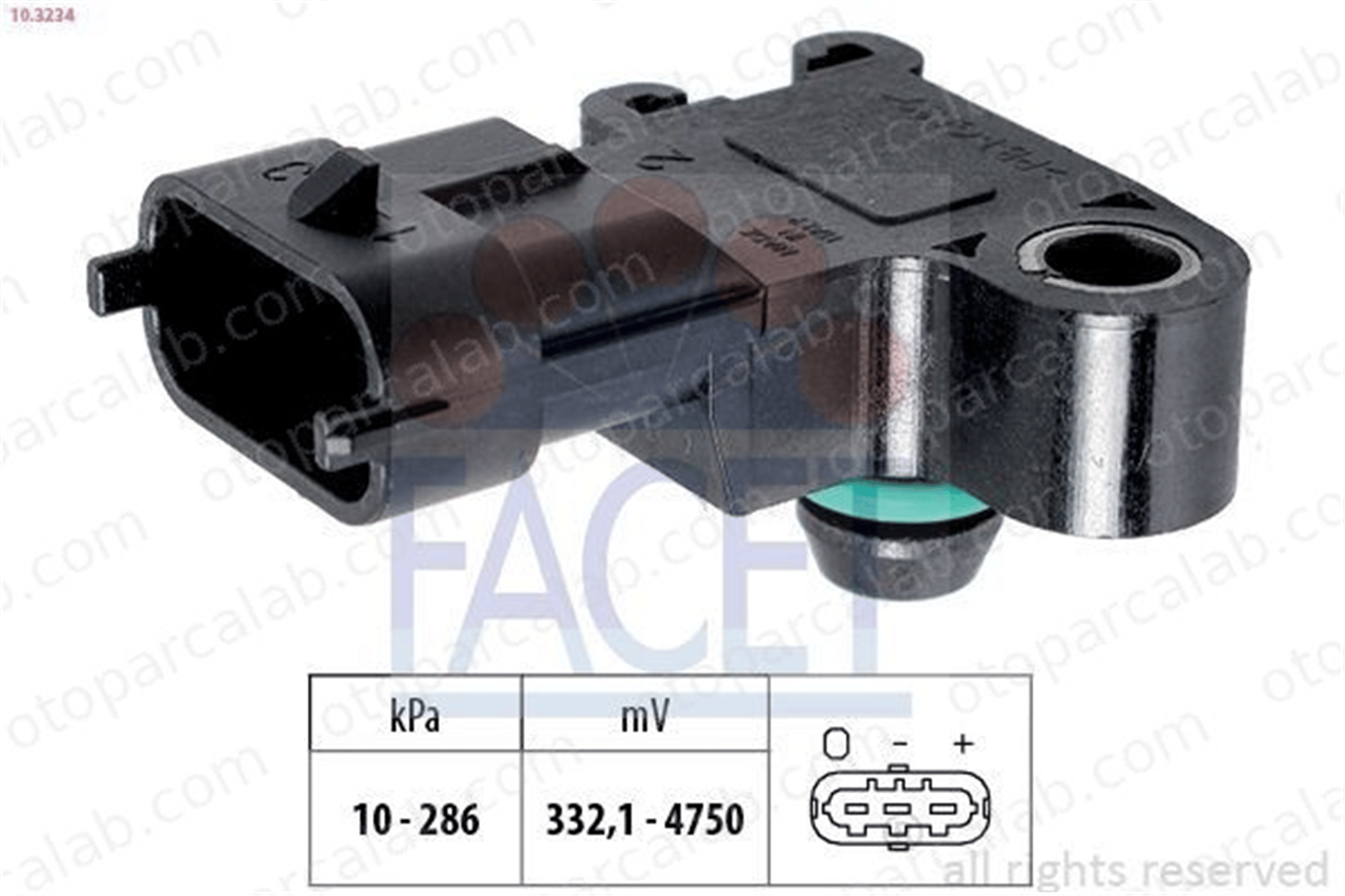 FACET 10.3234 MAP Sensörü OPEL ASTRA J MOKKA / MOKKA X 55567257 12592525