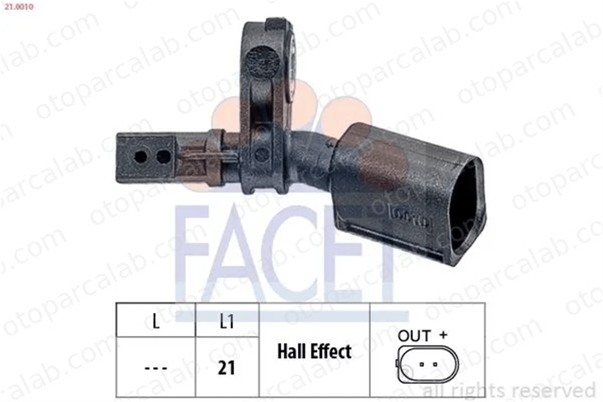 FACET 21.0010 Abs Sensörü Ön Sağ VW GOLF VII AUDI A3 Sportback 6Q0927804A 6Q0927804B