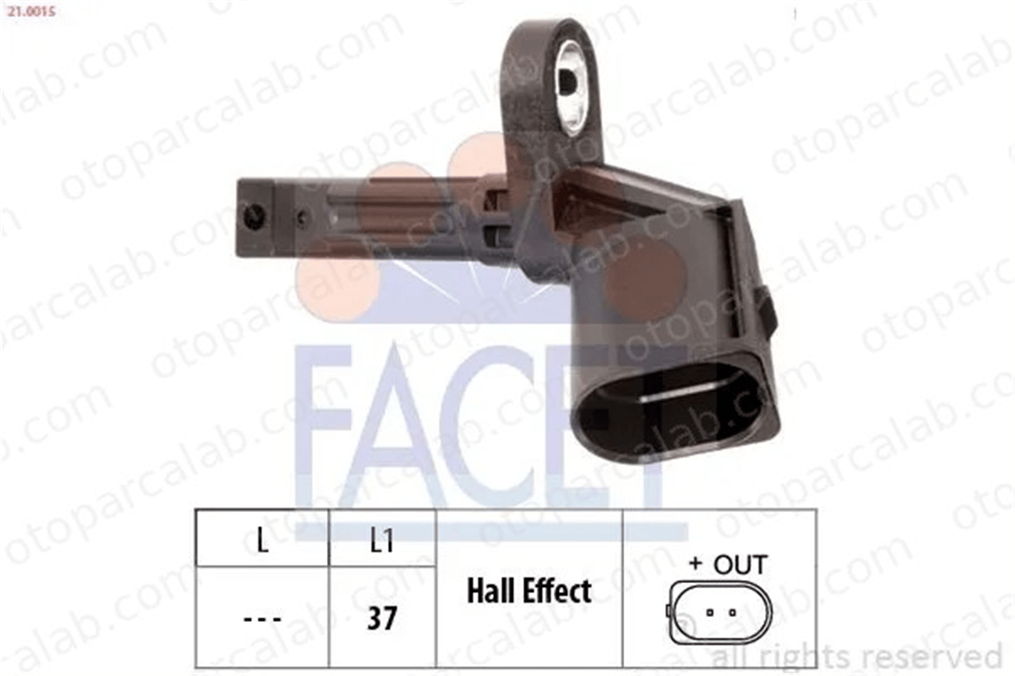 FACET 21.0015 Abs Sensörü Ön veya Arka Sağ veya Sol AUDI A4 B8 Avant A4 B8 4E0927804 4E0927804A