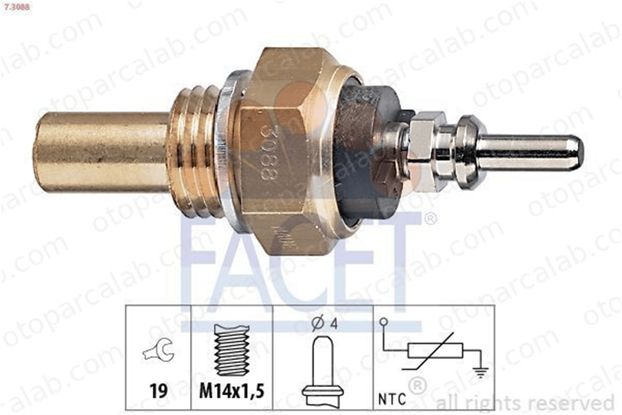 FACET 7.3088 Hararet Müşürü MERCEDES-BENZ S-SERISI 124 Sedan A005542101 55421017