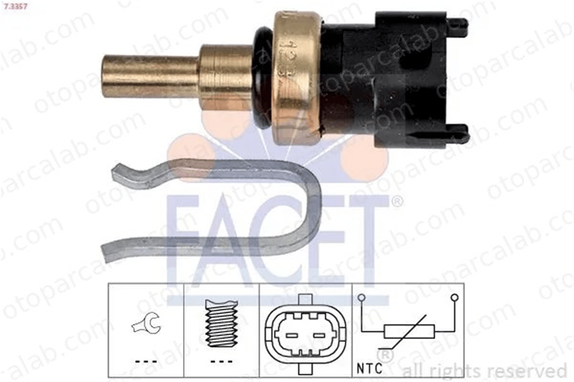 FACET 7.3357 Hararet Müşürü FIAT DOBLO Cargo PANDA 1338359 55206393